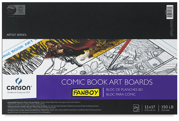 Comic Book Art Boards, 24 sheets  Front Cover 11" x 17"