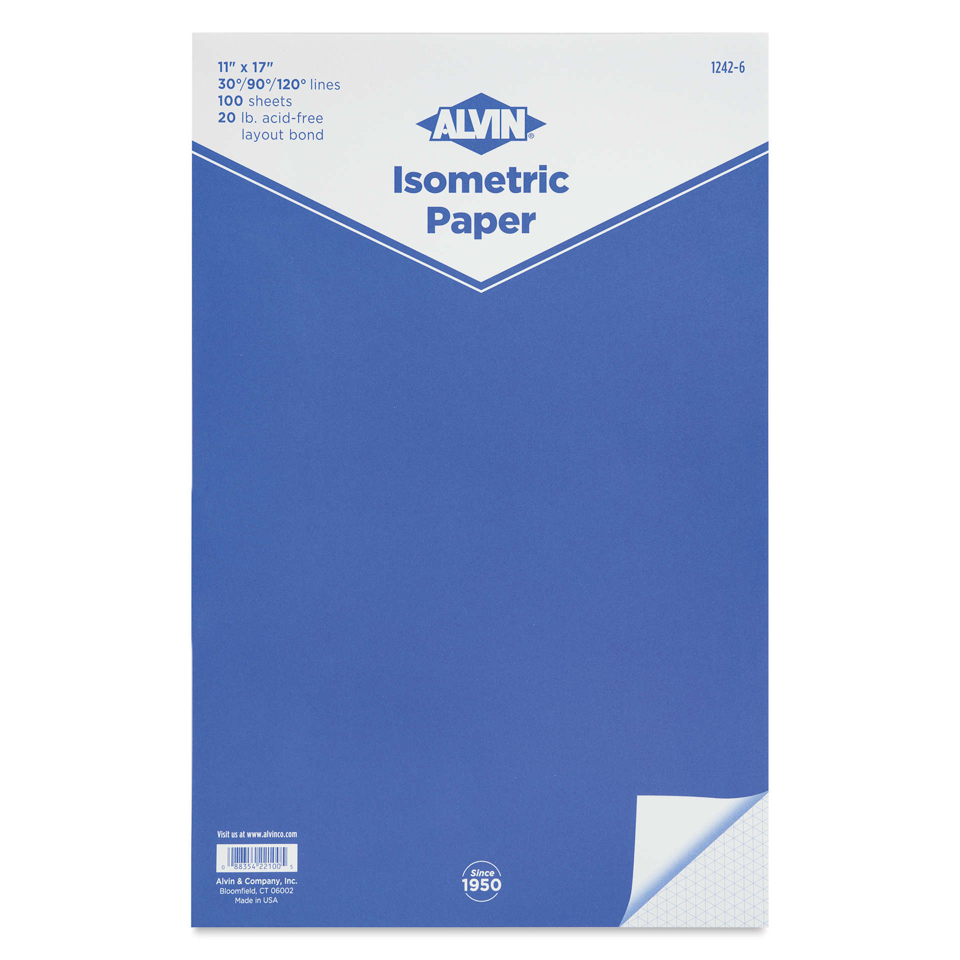 Alvin Isometric Paper Pad - 11" x 17", 100 Sheets, cover