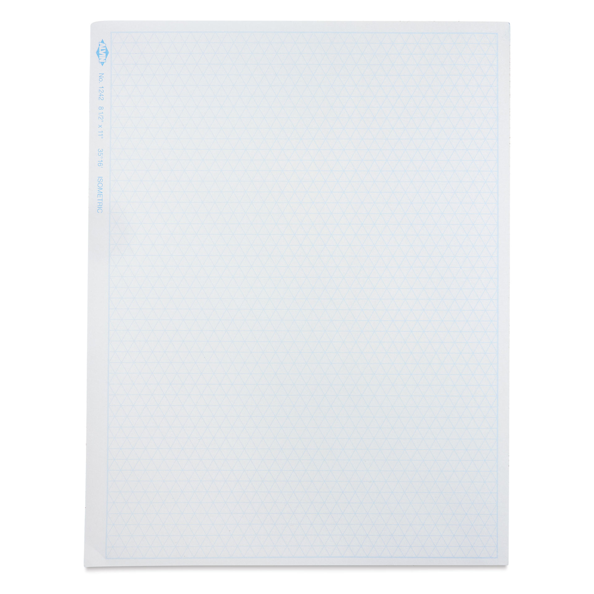Alvin Isometric Paper Pad - 8-1/2" x 11", 100 Sheets