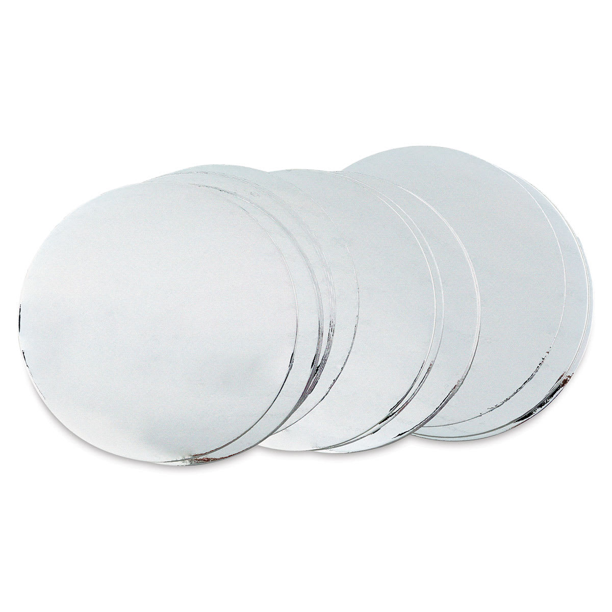 Mirror Boards - 25 Round Mirror boards spread in row
