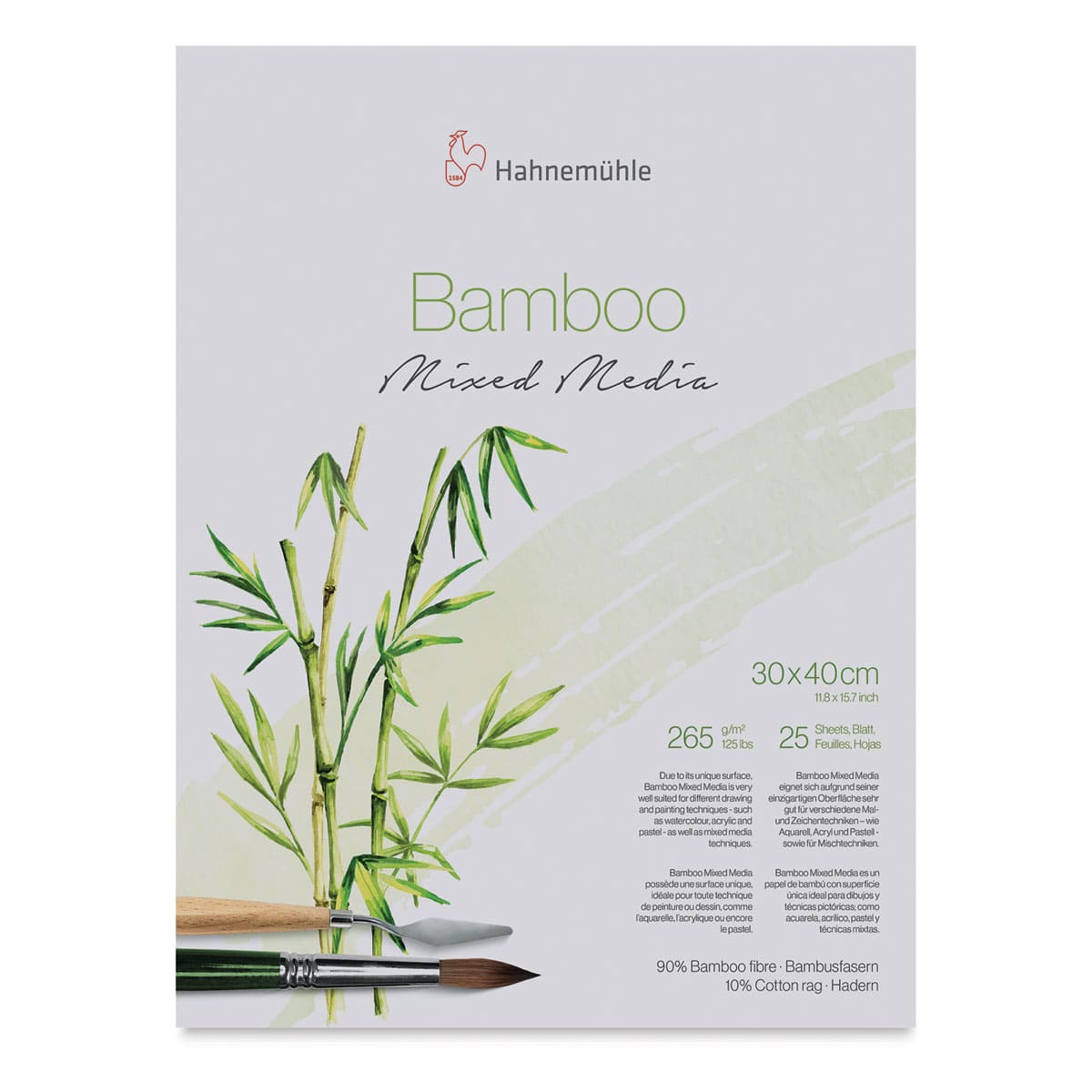 Hahnemühle Bamboo Mixed Media Block - 12'' x 16'', 25 Sheets