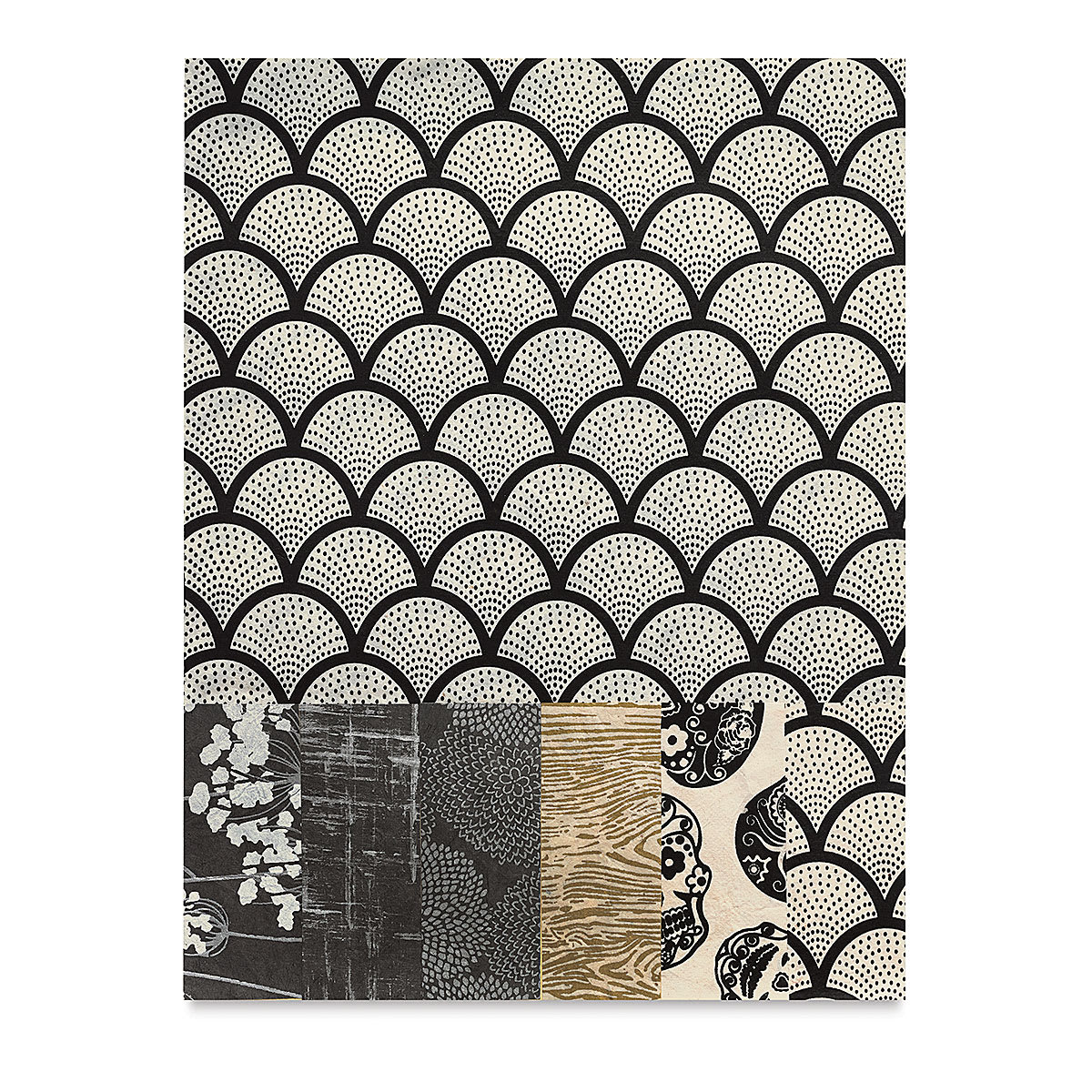 Nepalese Collection Lokta Paper - Front of Black/Gold/Cream Package
