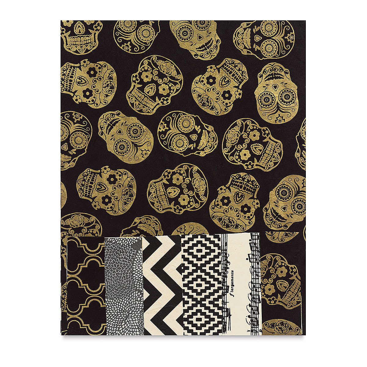 Nepalese Collection Lokta Paper - Front of Black/Cream Package
