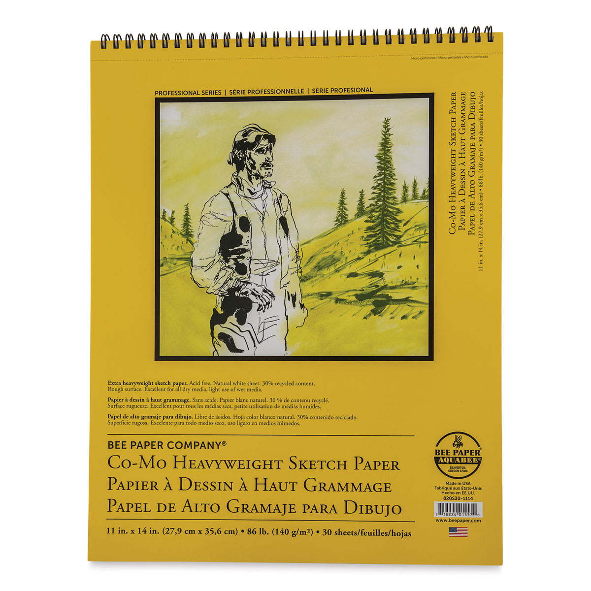 Bee Paper Co-Mo Sketch Pad - 11" x 14", 30 Sheets