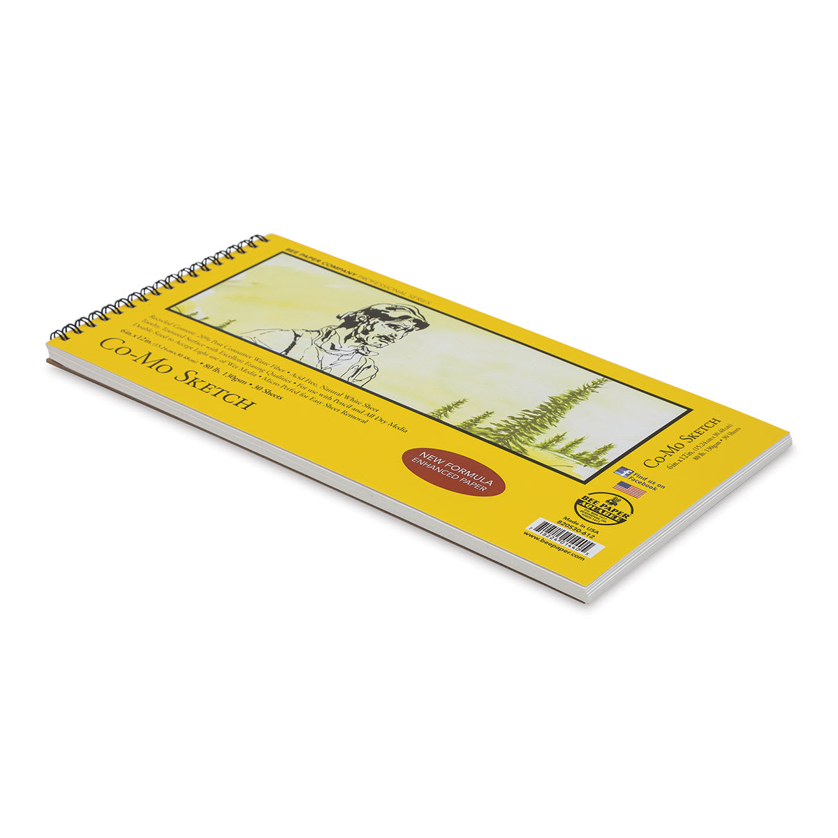 Bee Paper Co-Mo Sketch Pad - 6" x 12", 30 Sheets