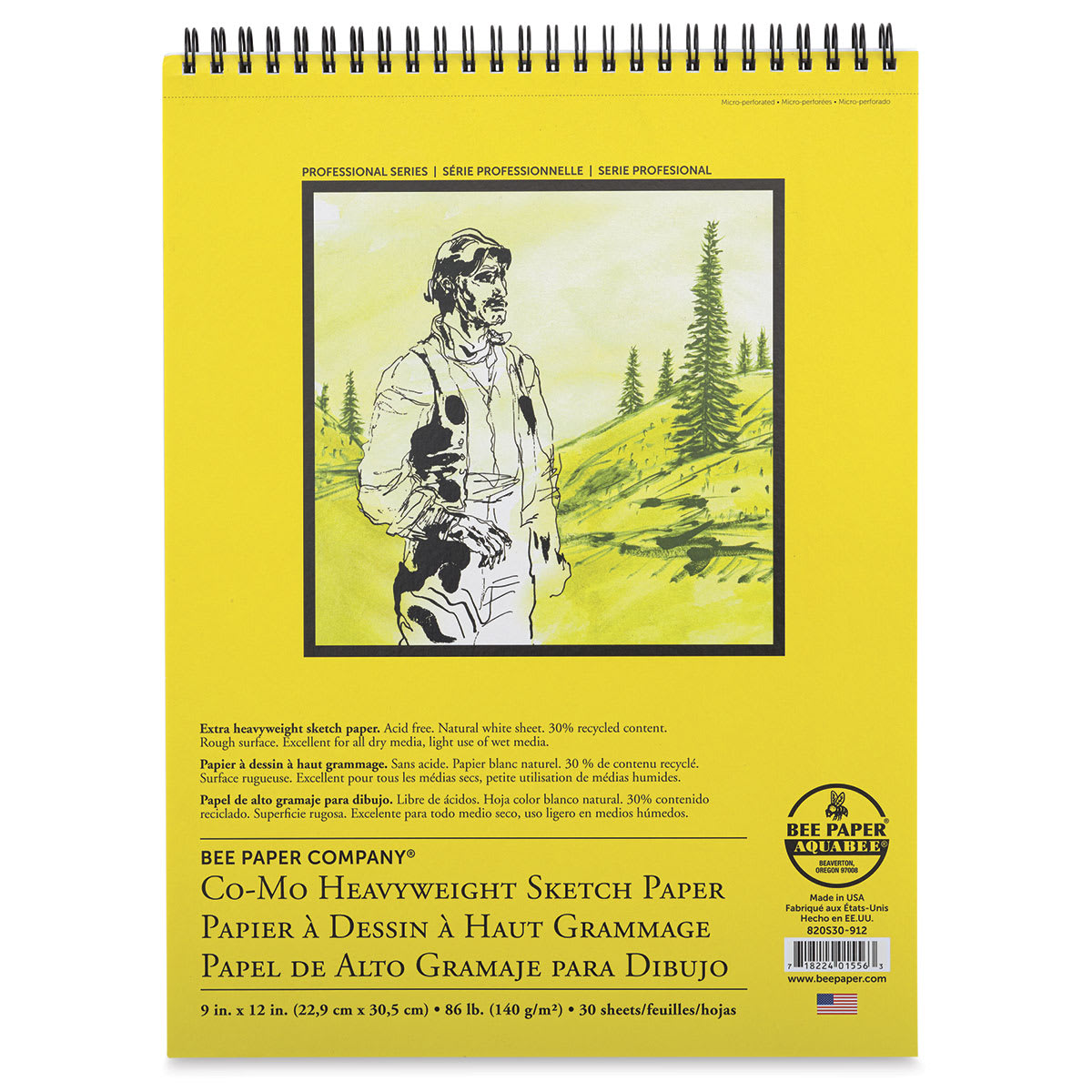Bee Paper Co-Mo Sketch Pad - 9" x 12", 30 Sheets
