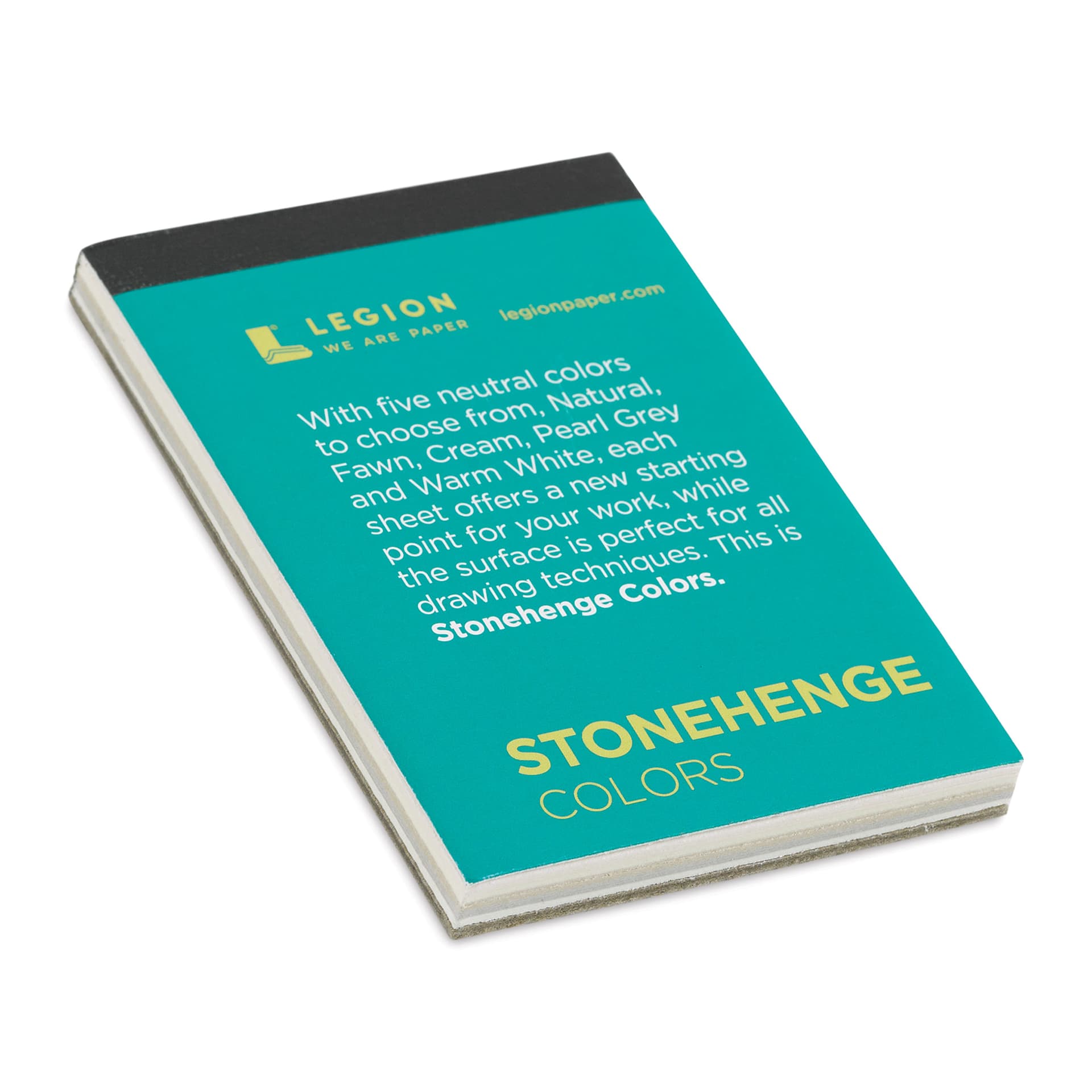 Legion Stonehenge Mini Drawing Paper Pad - 2-1/2" x 3-3/4", Multi Color, 15 Sheets, at an angle