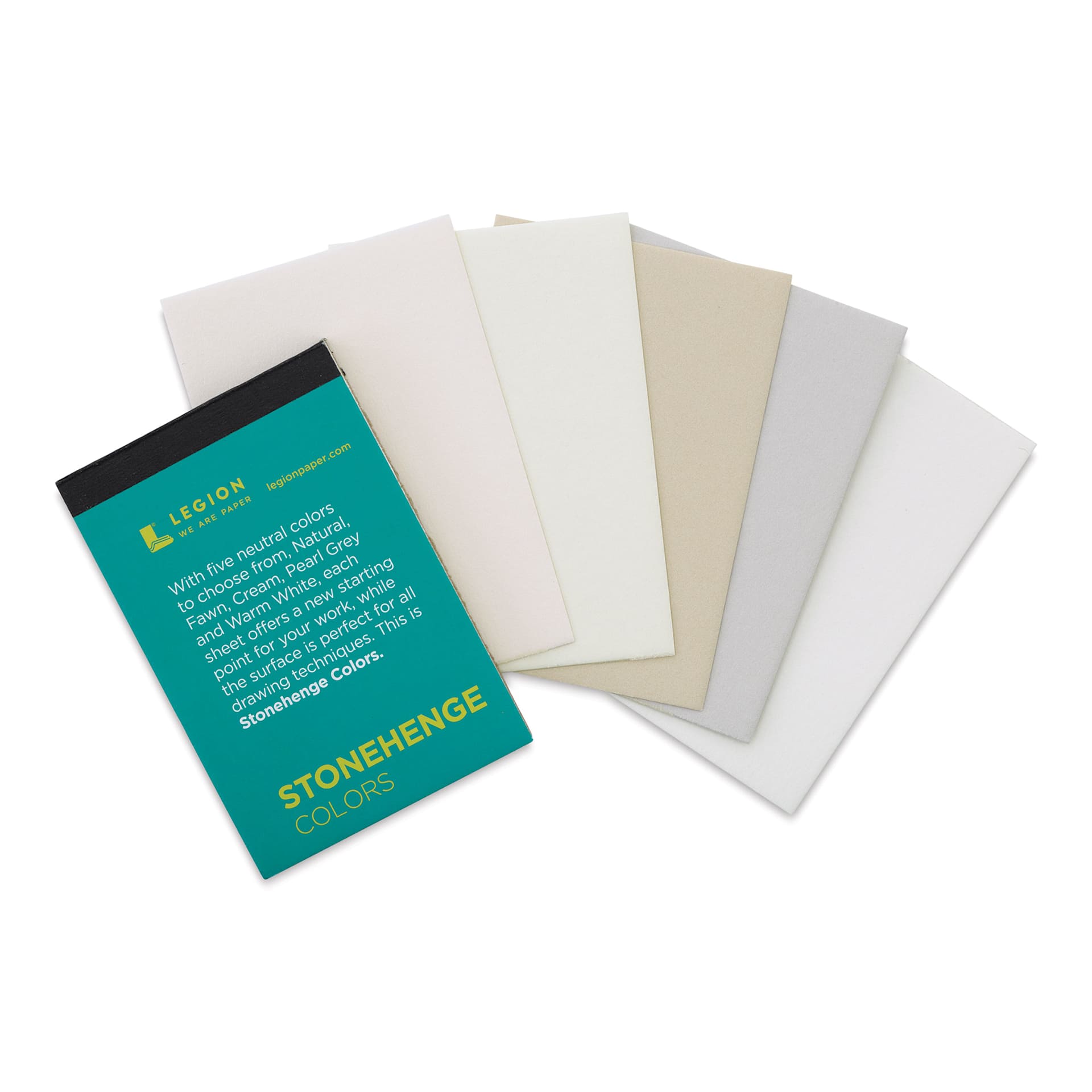 Legion Stonehenge Mini Drawing Paper Pad - 2-1/2" x 3-3/4", Multi Color papers with cover