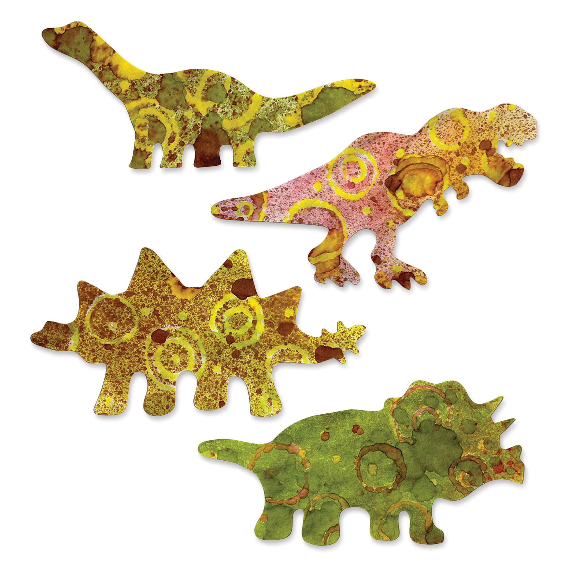 Roylco Color Diffusing Paper Pack - Dinosaurs, Pkg of 80 finished examples