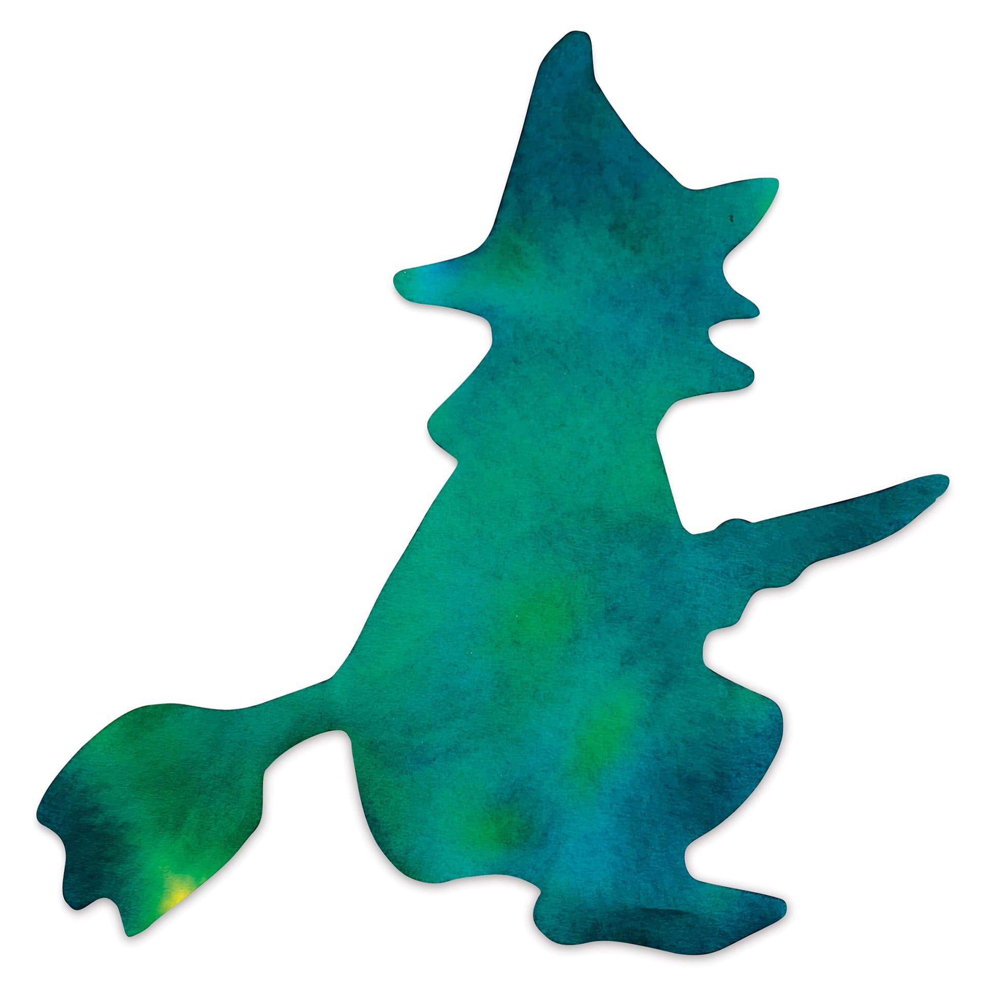 Roylco Color Diffusing Paper Pack -Halloween Shapes, Pkg of 80 (example of dyed witch)
