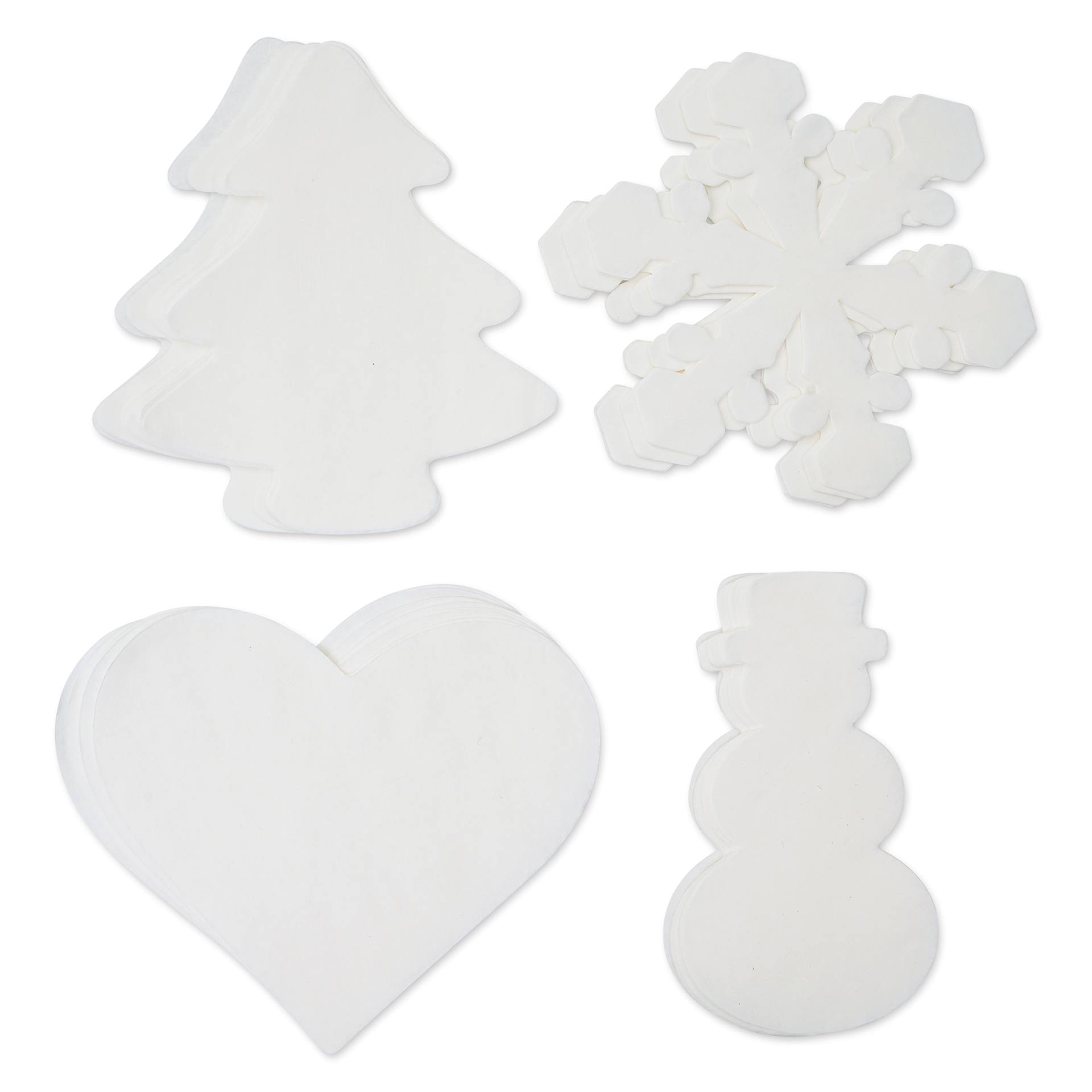 Roylco Color Diffusing Paper Pack - Winter Seasonal Shapes, Pkg of 96