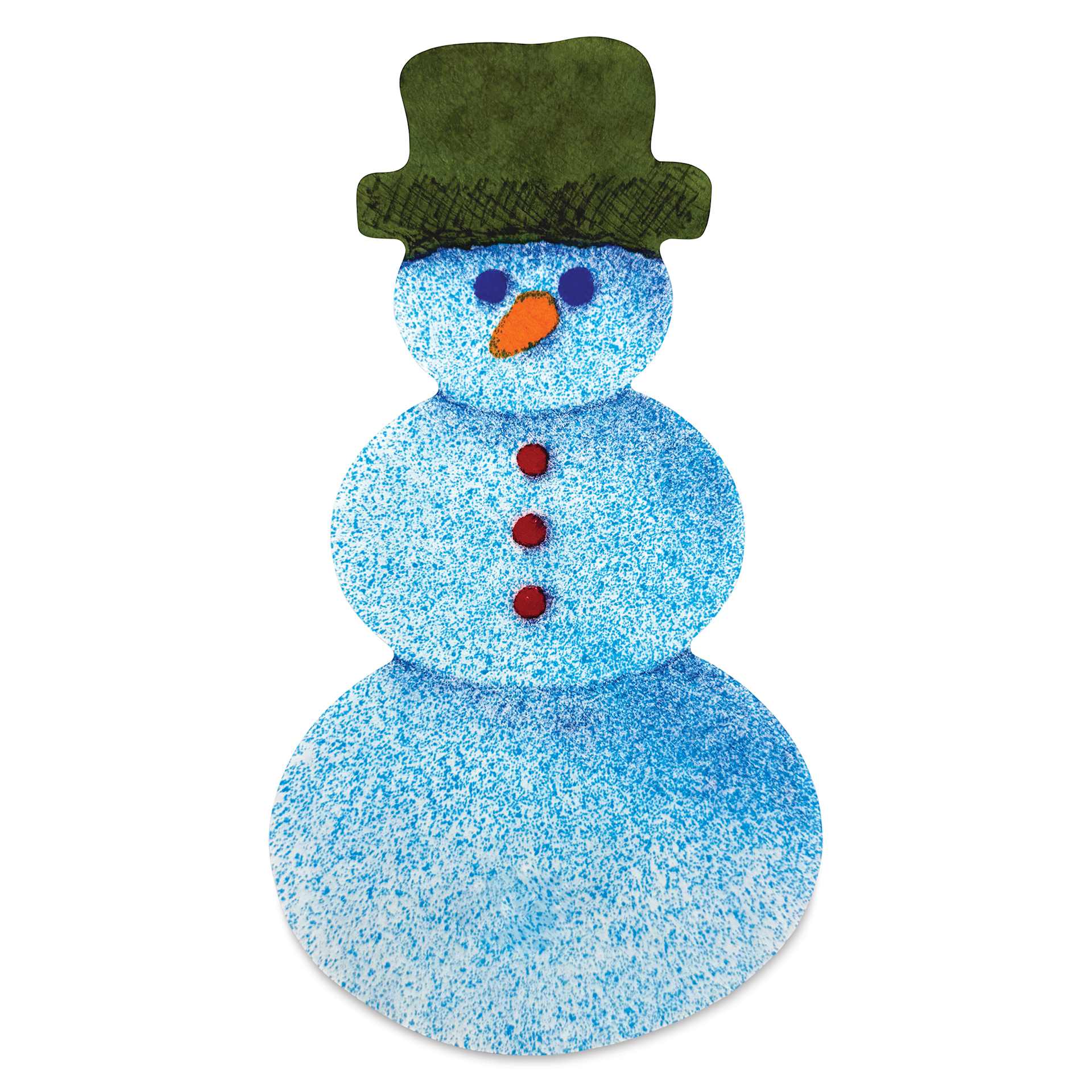 Roylco Color Diffusing Paper Pack - Winter Seasonal Shapes, Pkg of 96 snowman completed project