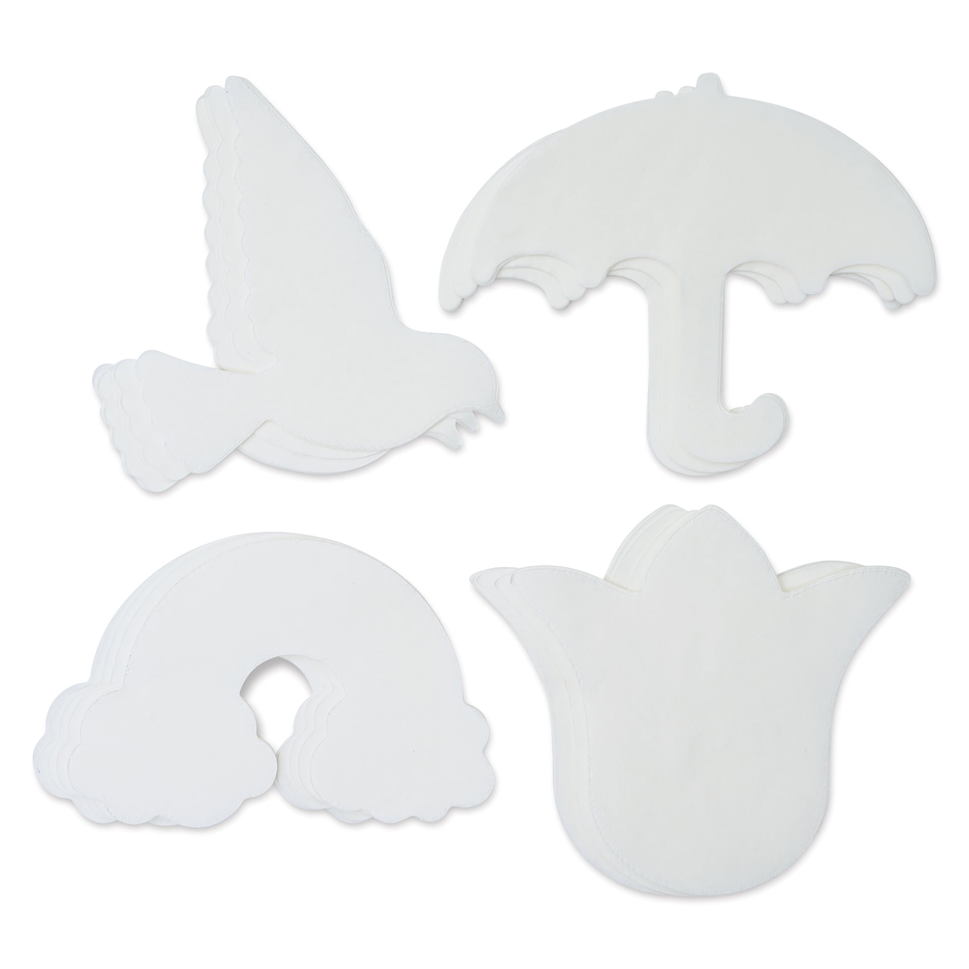 Roylco Color Diffusing Paper Pack - Spring Seasonal Shapes, Pkg of 96
