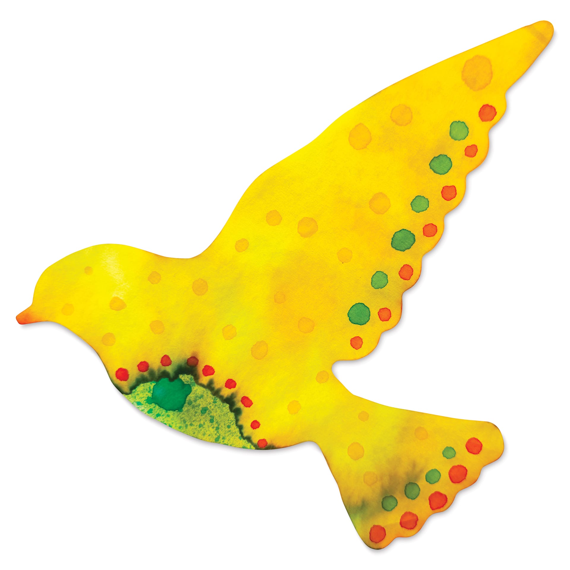 Roylco Color Diffusing Paper Pack - Spring Seasonal Shapes, Pkg of 96 bird completed project