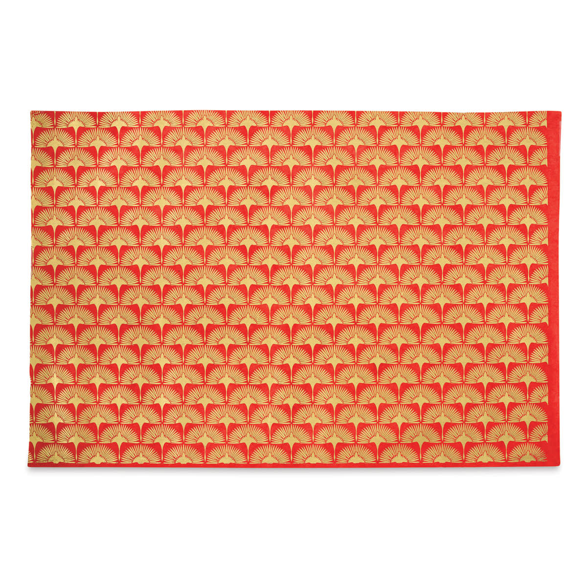 Lokta Paper - Crane, Red and Gold, 20" x 30"