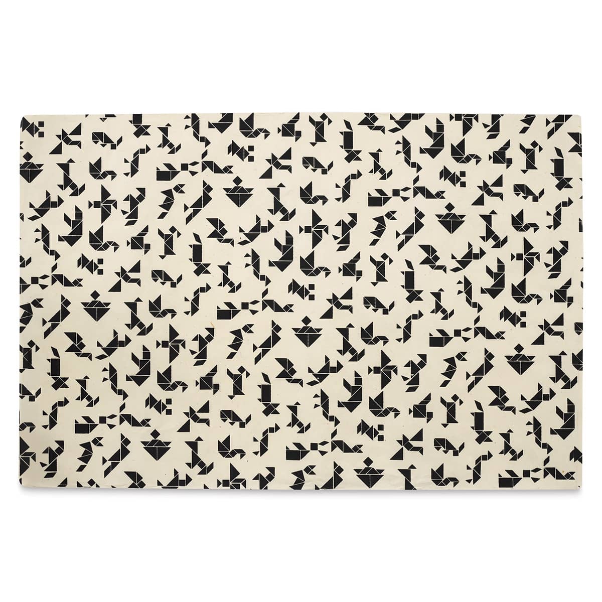 Origami Print Lokta Paper - Black and White, 20" x 30"