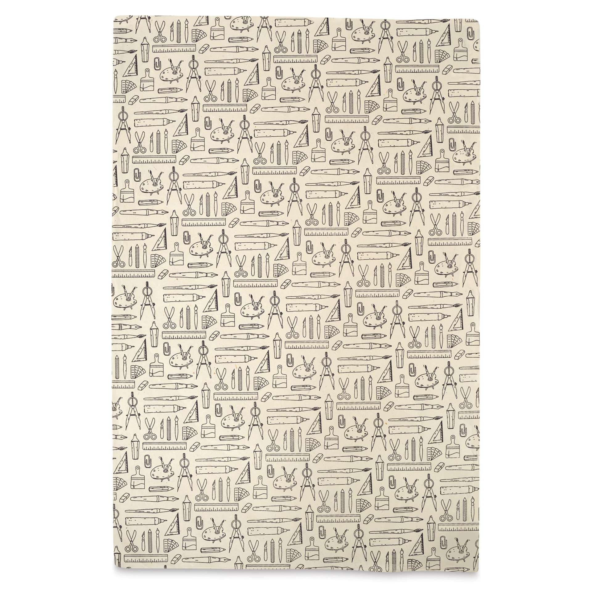 Lokta Paper - Art Supplies Print, White and Black, 20" x 30"