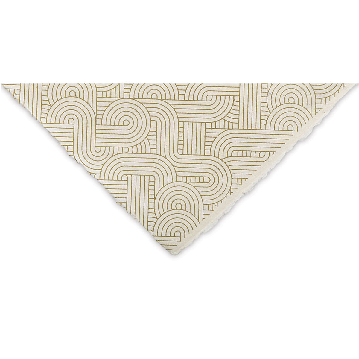 Geo Print Lokta Paper - Gold and Cream, 20" x 30" (corner)