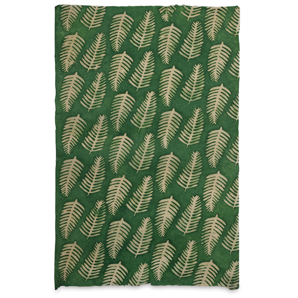 Lokta Paper - Batik Fern, Green, 20" x 30"
