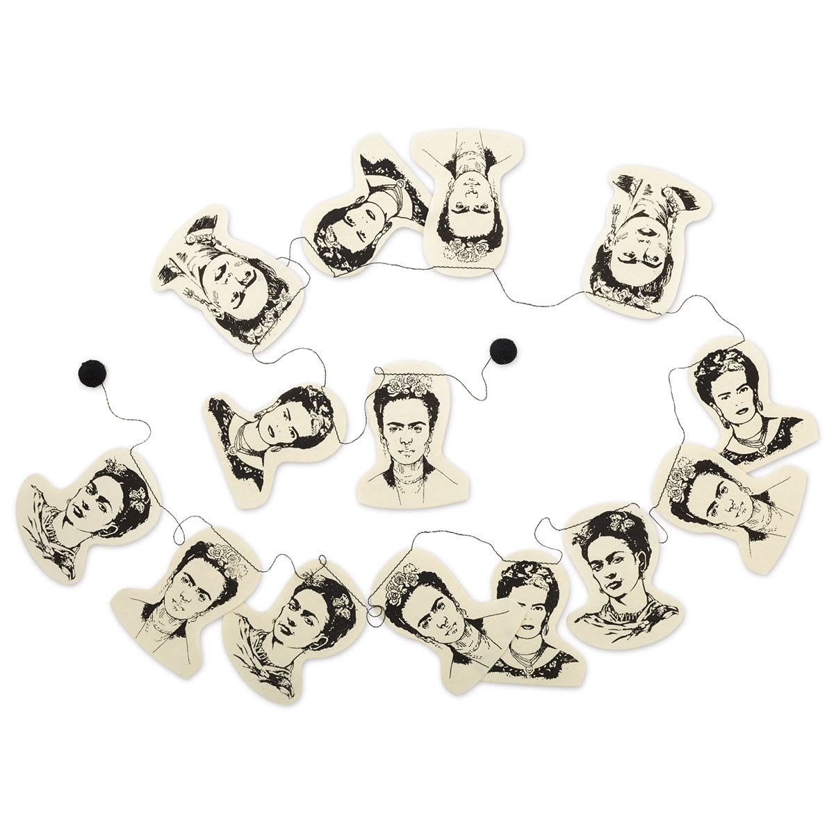 Giftsland Paper Garlands - Length of Frida Kahlo faces
