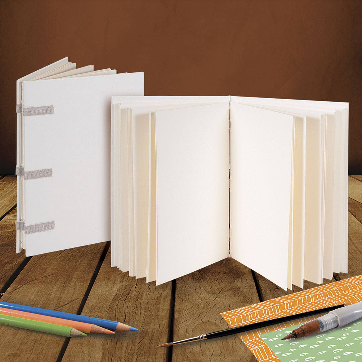 Books By Hand Blank Cover Linen Tape Journal Bookbinding Kit finished project