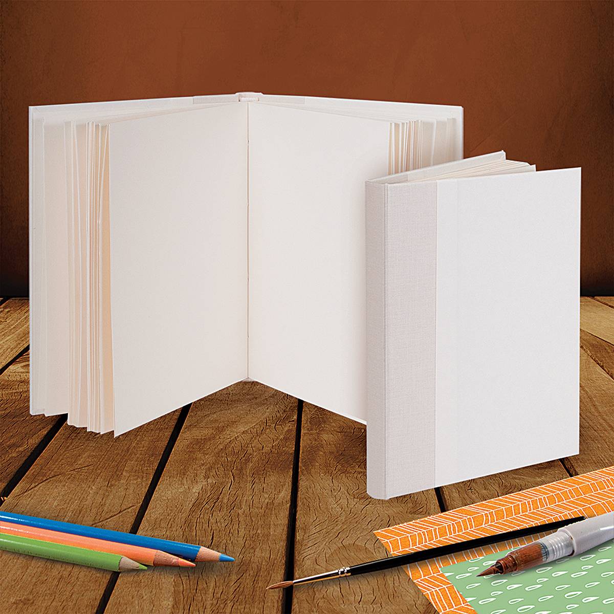 Books By Hand Blank Cover Classic Book Bookbinding Kit - Class Pack completed project