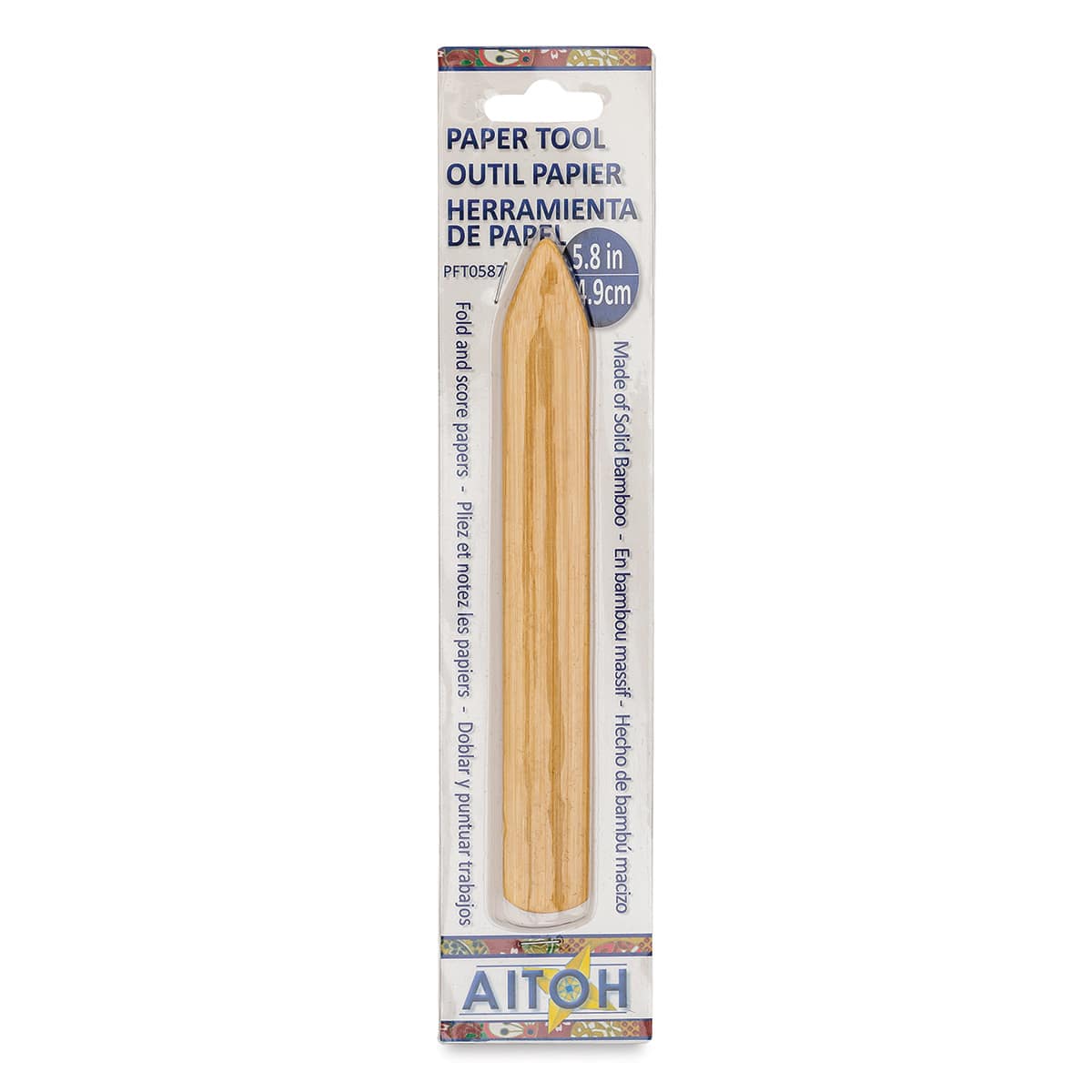 Aitoh Bamboo Paper Folding Tool - Small, 5-7/8" (In packaging)