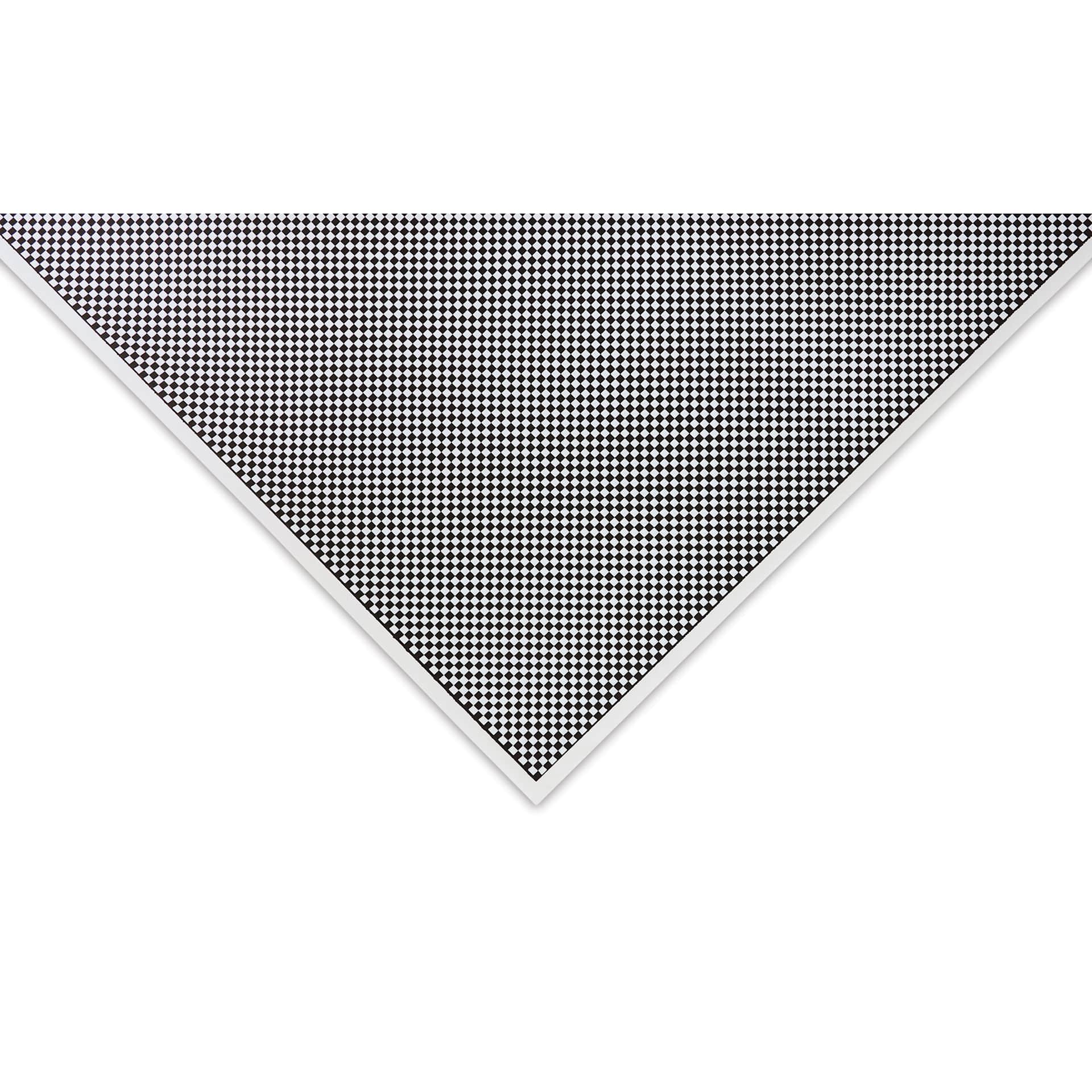 Aitoh Japanese Decorative Paper - Check, Black/White, 26" x 19-1/4" close-up of corner