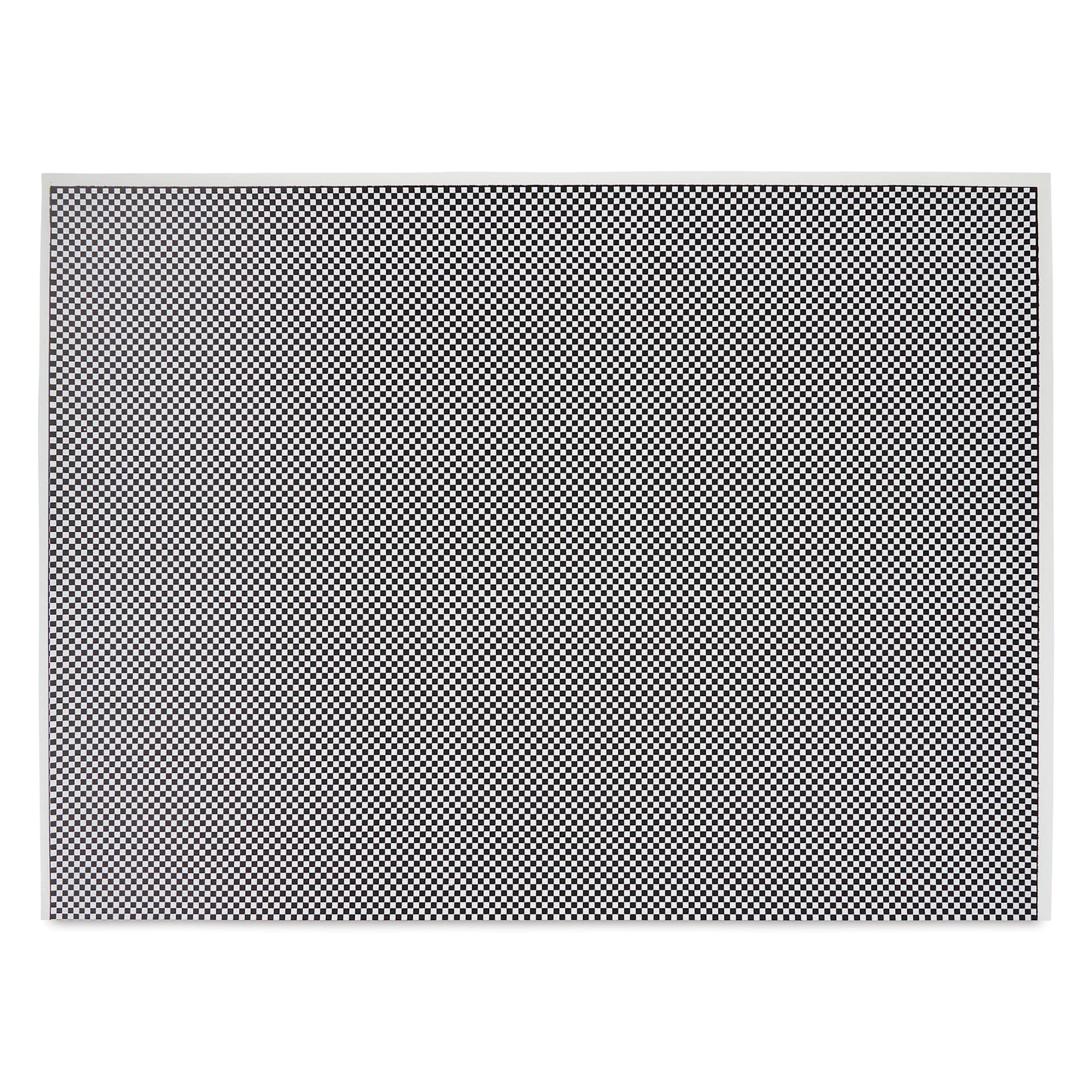 Aitoh Japanese Decorative Paper - Check, Black/White, 26" x 19-1/4"