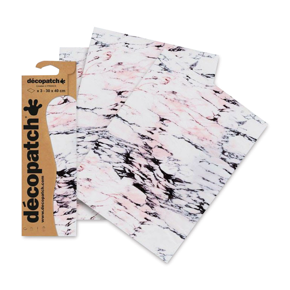 DecoPatch Decorative Papers - Marble, Pkg of 3, fanned out