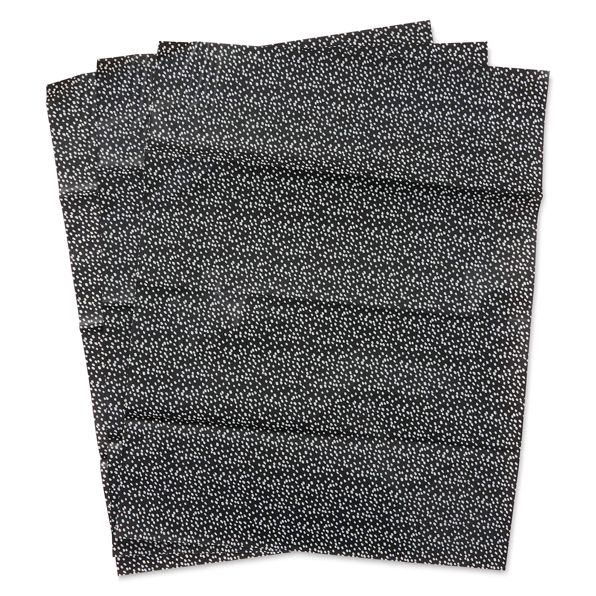 DecoPatch Decorative Papers - Black/White Drops, Pkg of 3, fanned out
