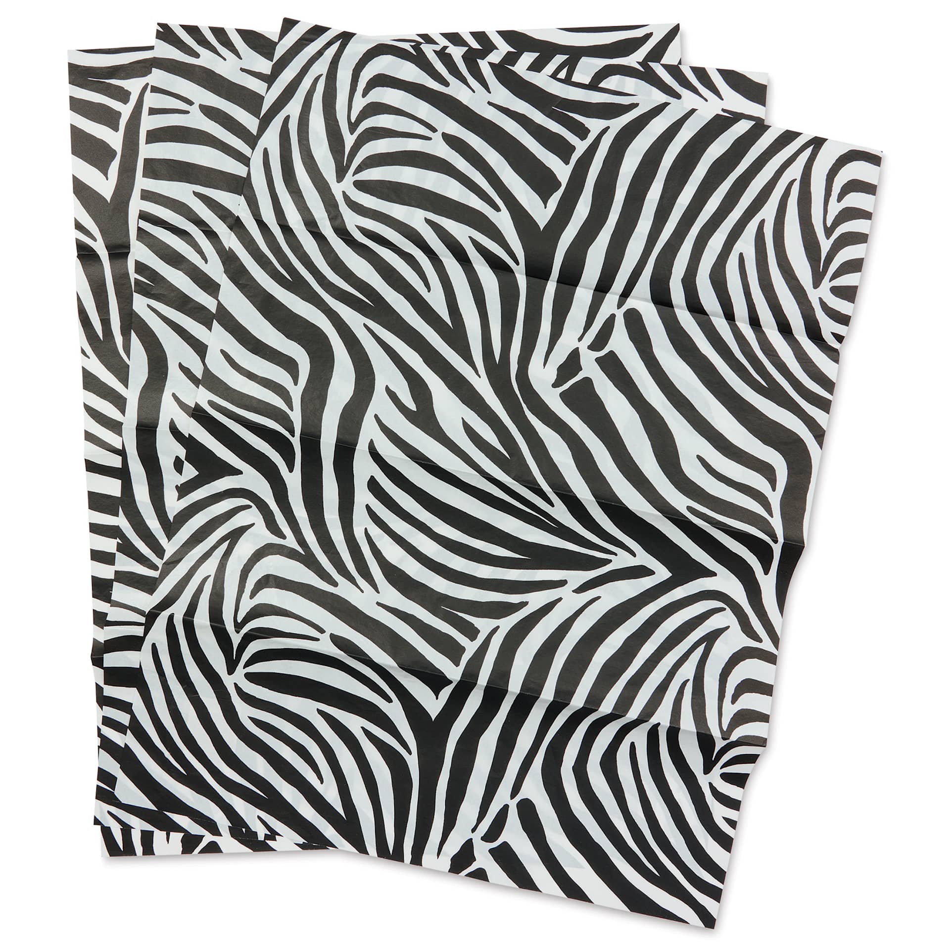 DecoPatch Decorative Papers - Zebra Print, Pkg of 3, 12" x 16"