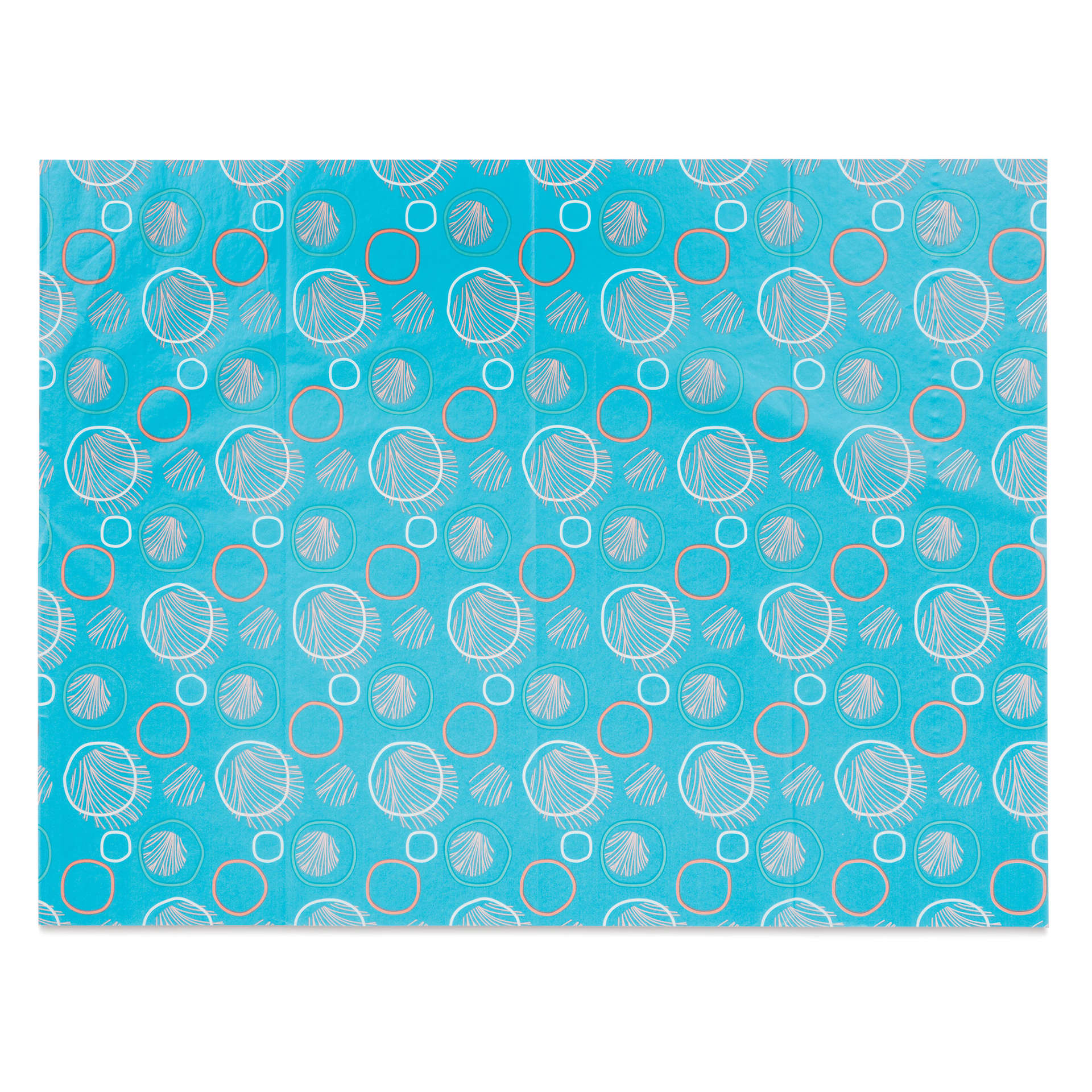 DecoPatch Decorative Papers - Blue with Circles, Pkg of 3, 12" x 16" - contents