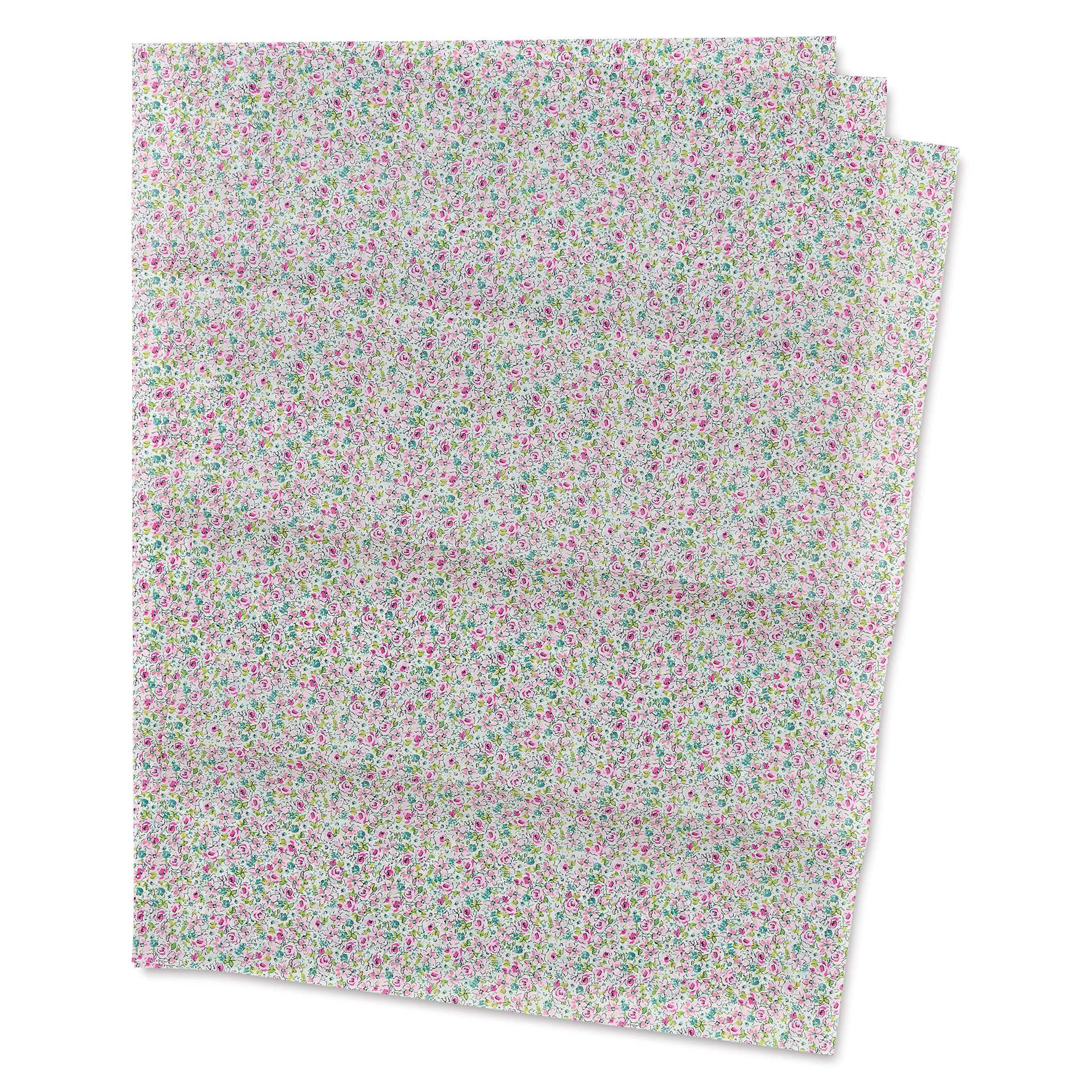 DecoPatch Decorative Papers - Small Pink Roses, Pkg of 3, 12" x 16"