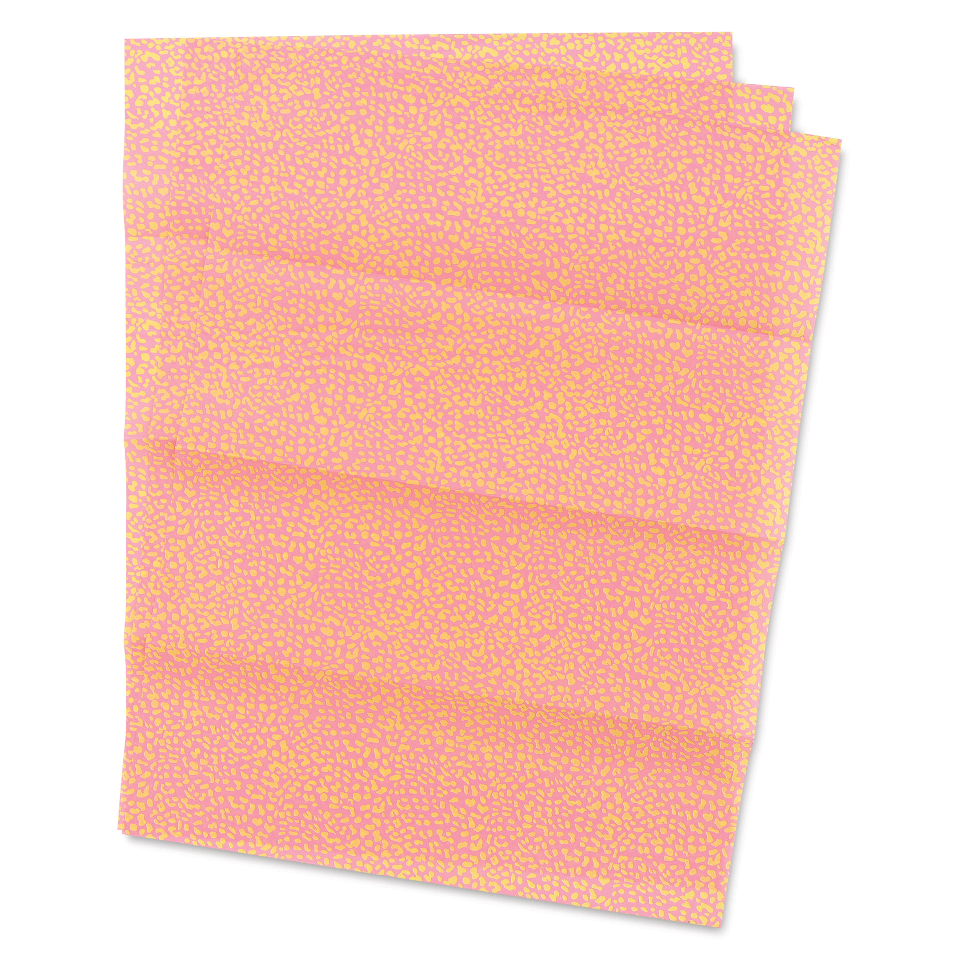 DecoPatch Decorative Papers - Pink/Yellow Speckles, Pkg of 3, 12" x 16"