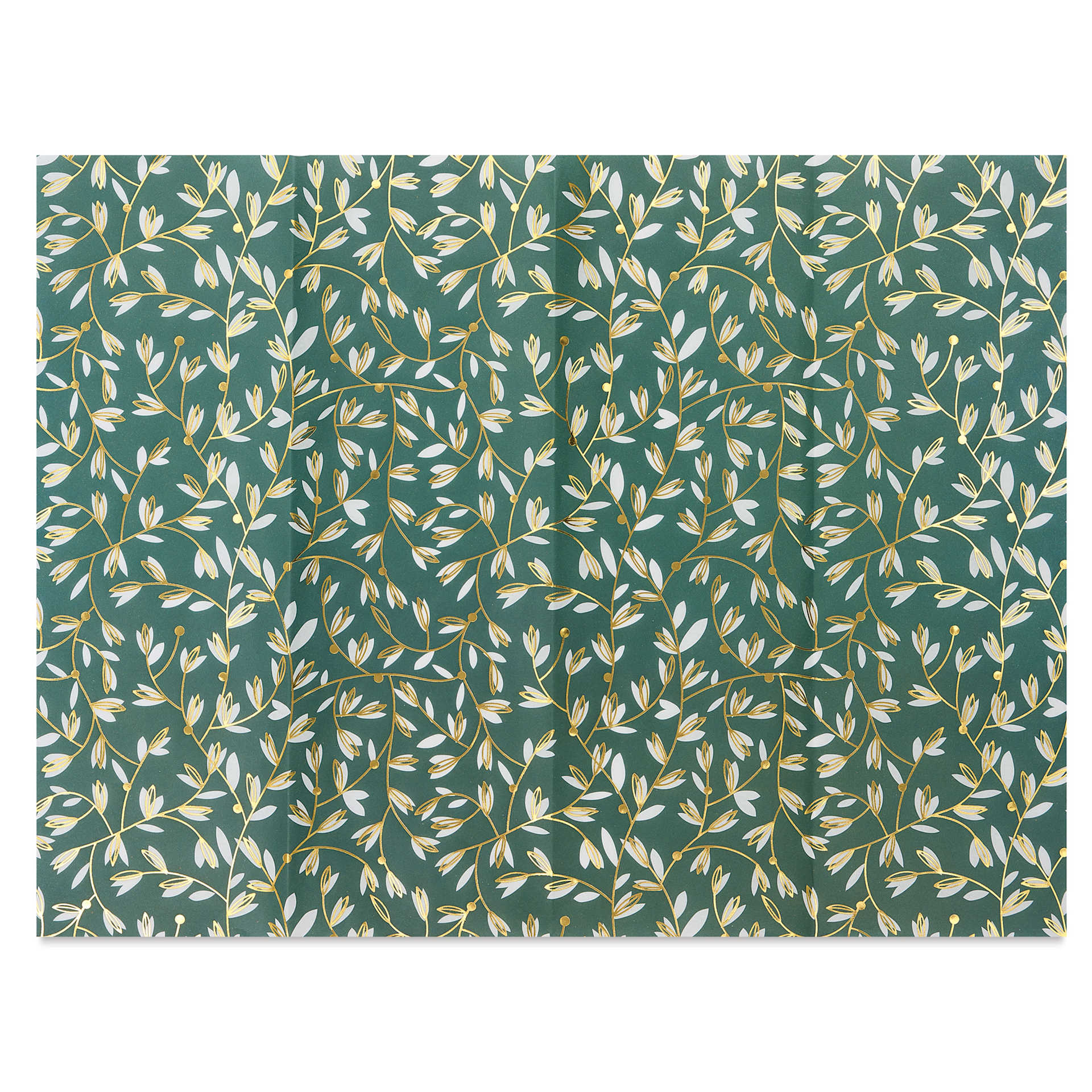 DecoPatch Decorative Papers - Blue Foil Leaves, Pkg of 3, 12" x 16" contents