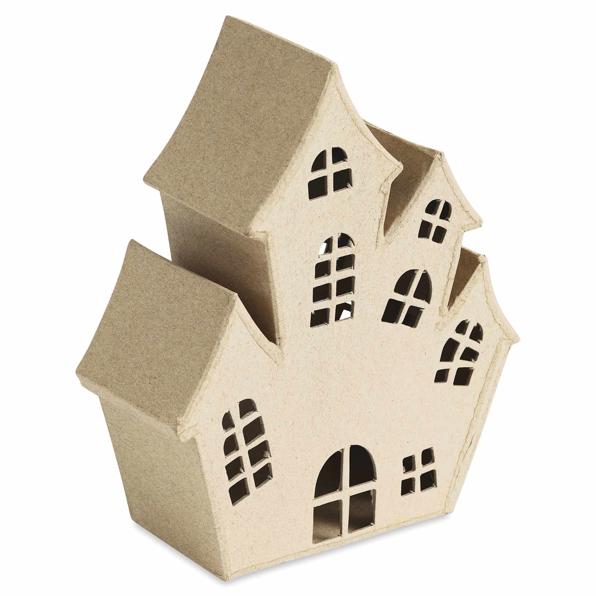 Decopatch Paper Mache House - Haunted House - front, angled right