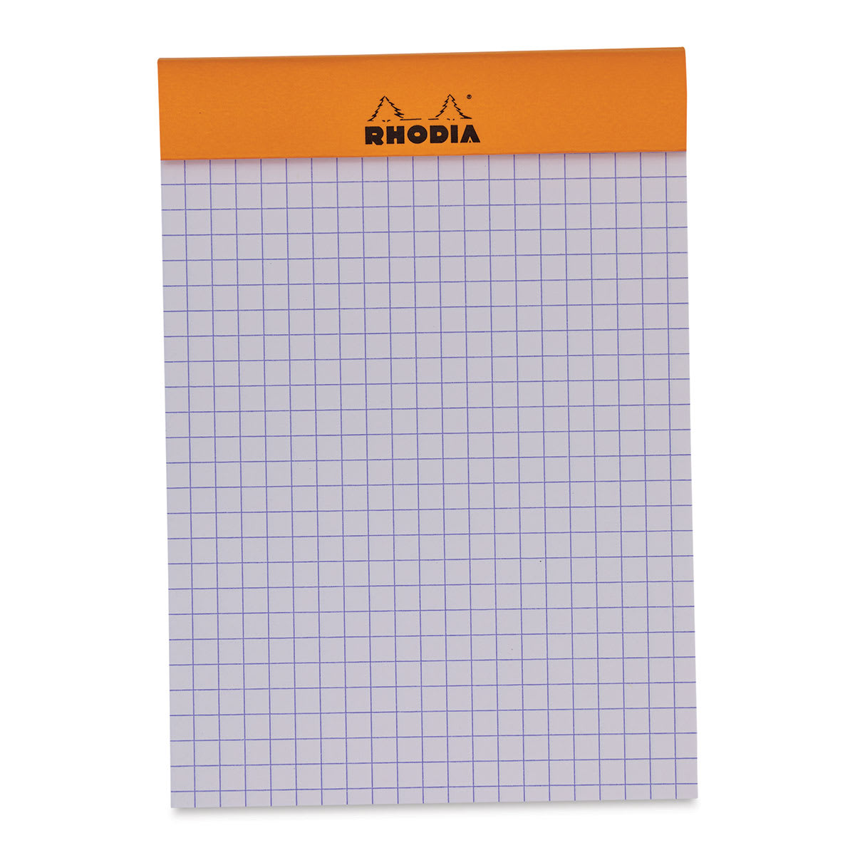 Rhodia Top-Stapled Notepad - Orange, Graph, 4" x 6" (example of paper)