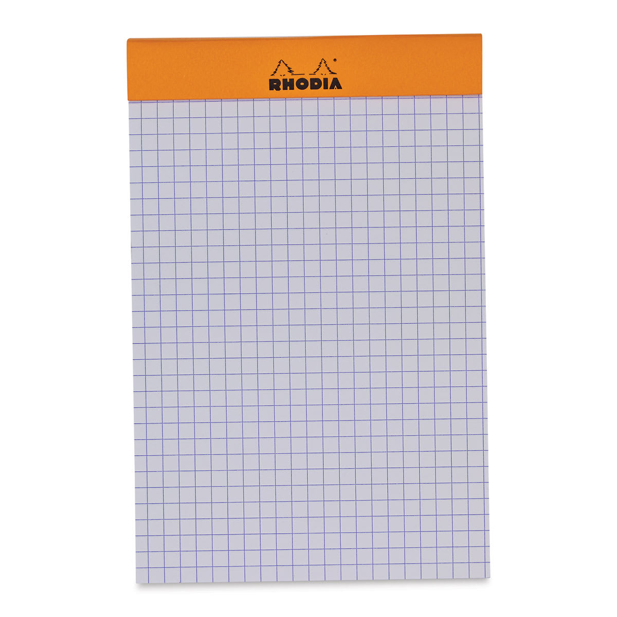 Rhodia Top-Stapled Notepad - Orange, Graph, 4-3/8" x 6-3/8" (example of paper)