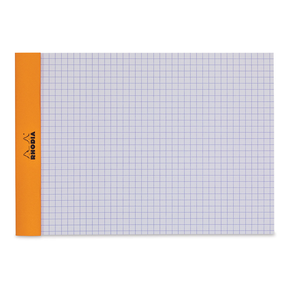 Rhodia Top-Stapled Notepad - Orange, Graph, 6" x 8-1/4" (example of paper)