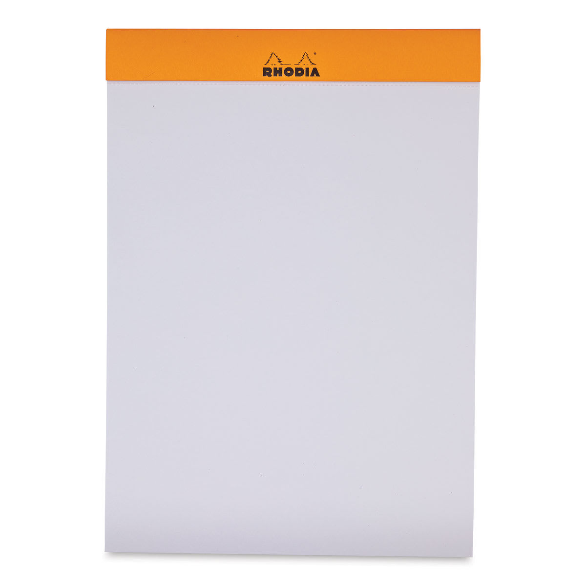 Rhodia Top-Stapled Notepad - Orange, Blank, 6" x 8-1/4" (example of paper)
