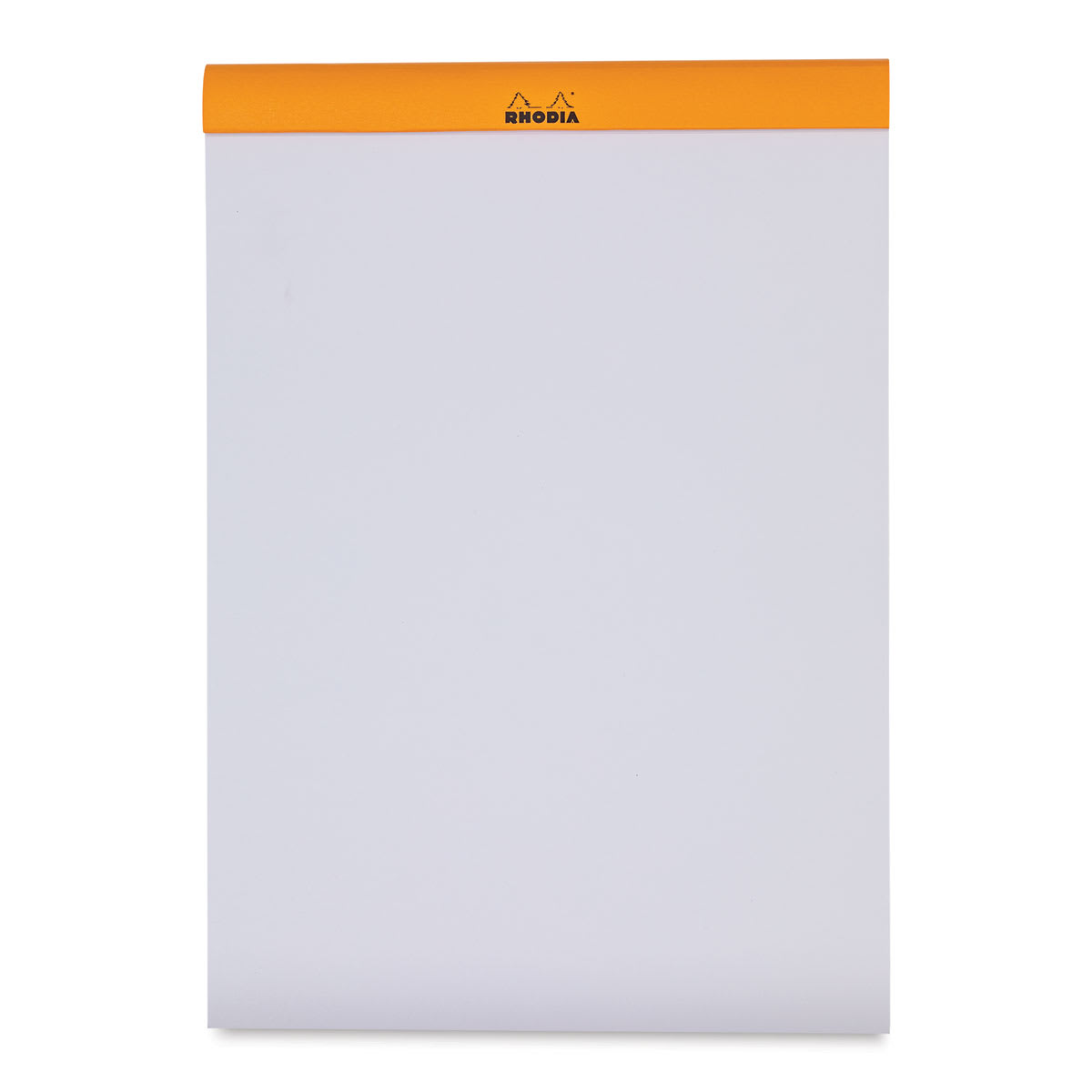 Rhodia Top-Stapled Notepad - Orange, Blank, 8-1/4" x 11-3/4" (example of paper)