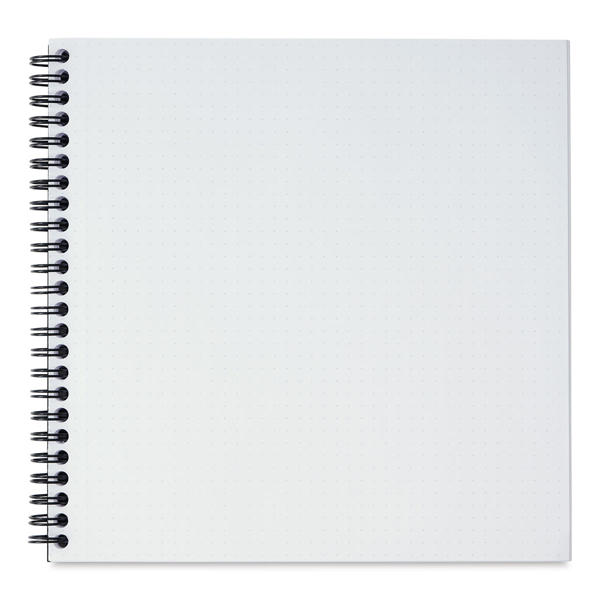 Rhodia Reverse Wirebound Notebook - Black, Dot Grid, 8-1/4" x 8-1/4" (inside paper)