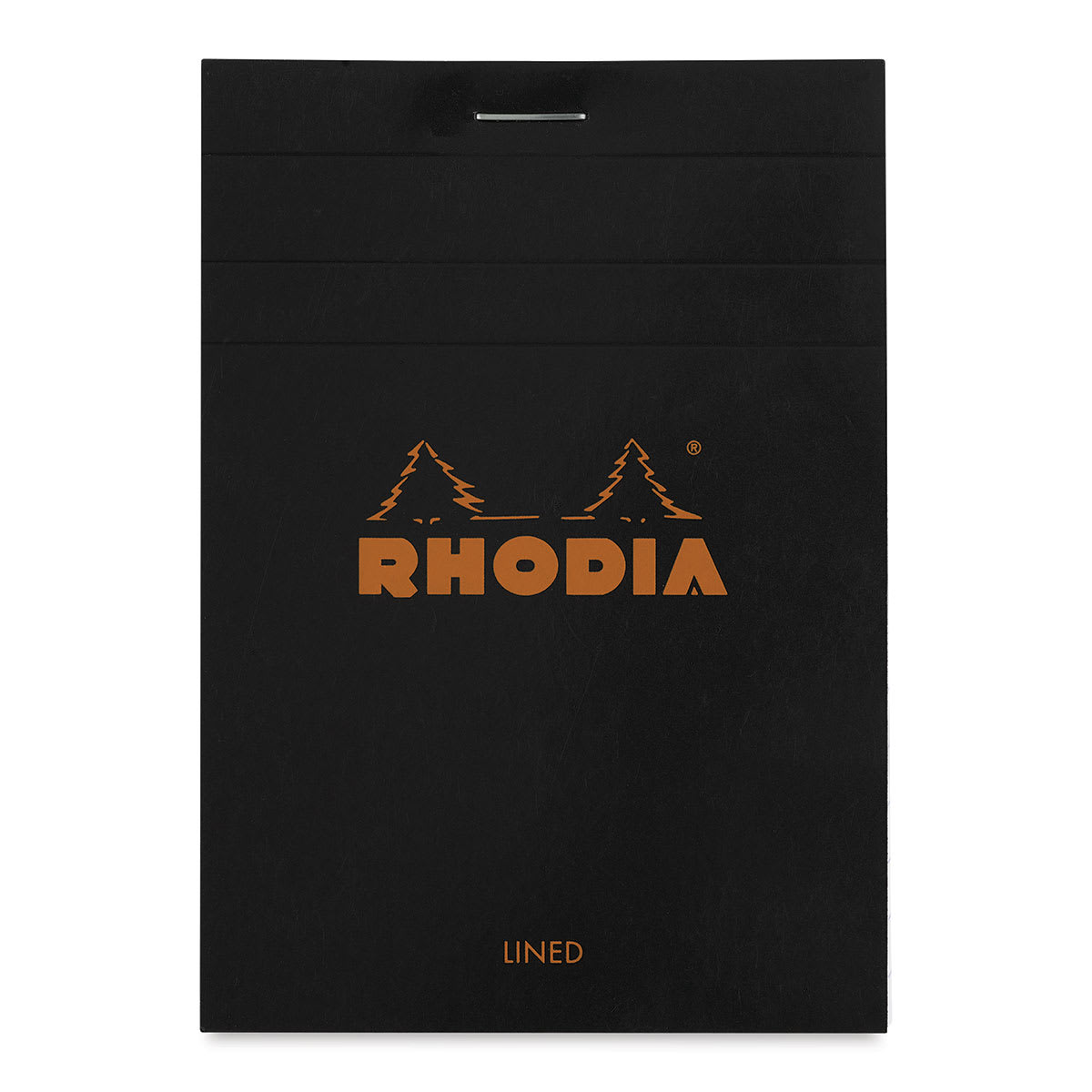 Rhodia Top-Stapled Notepad - Black, Ruled, 3-3/8" x 4-3/4"