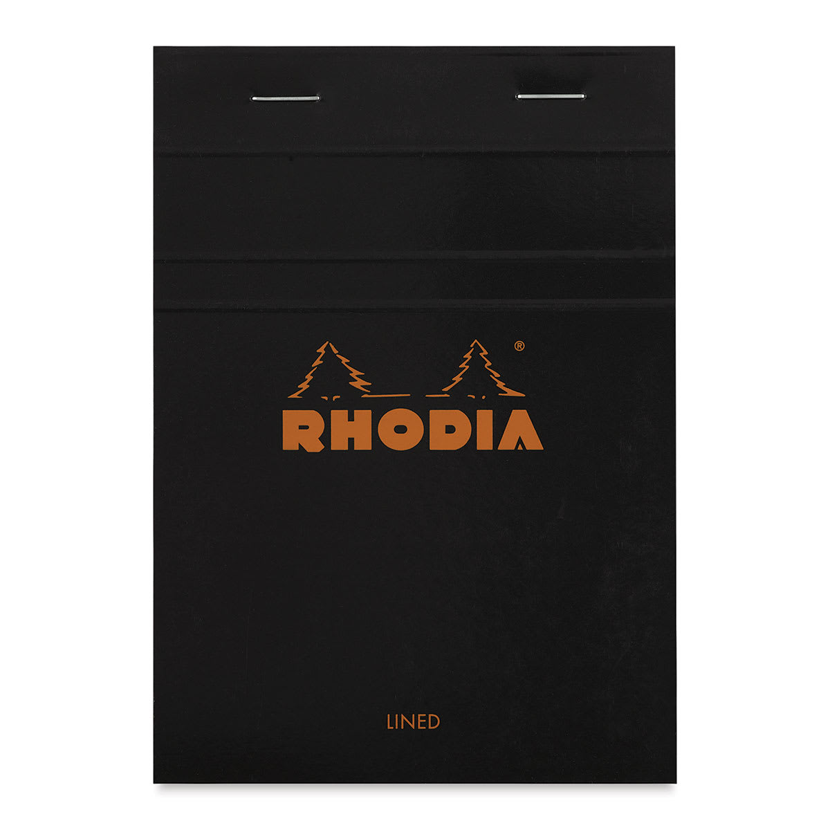 Rhodia Top-Stapled Notepad - Black, Ruled, 4" x 6"