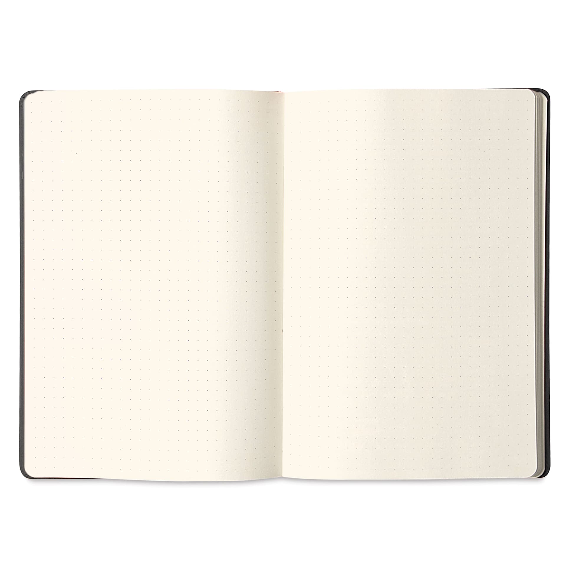 Rhodia Hardcover Webnotebook - Black, 5-1/2" x 8-1/4", Dot Grid, open