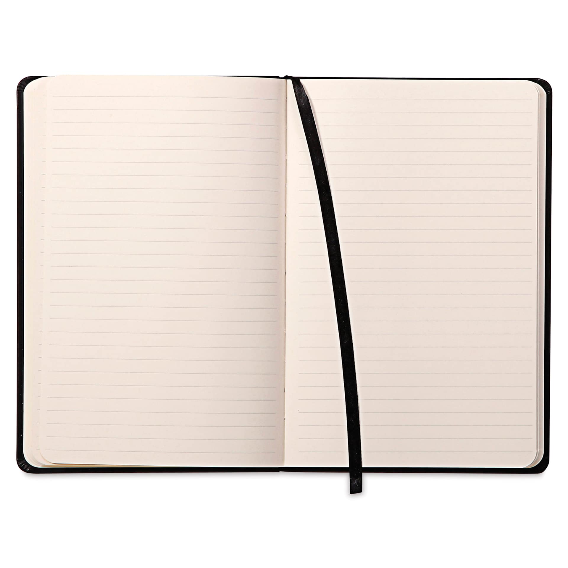 Rhodia Hardcover Webnotebook - Black, 5-1/2" x 8-1/4", Ruled, open