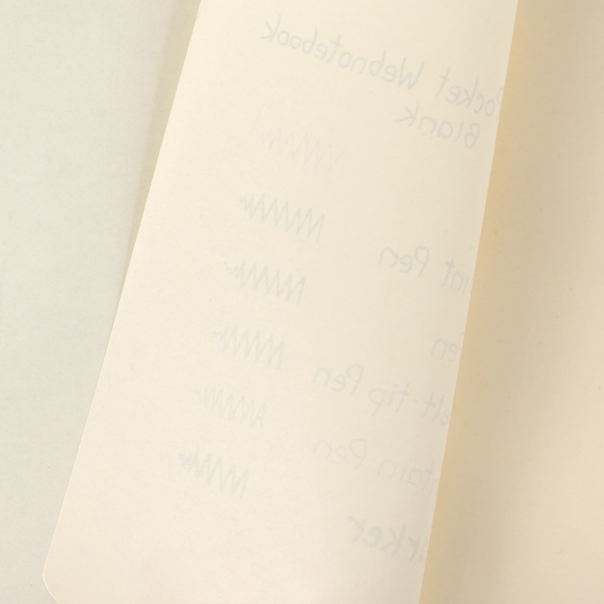 Rhodia Hardcover Webnotebooks, bleed of pen marks on blank paper