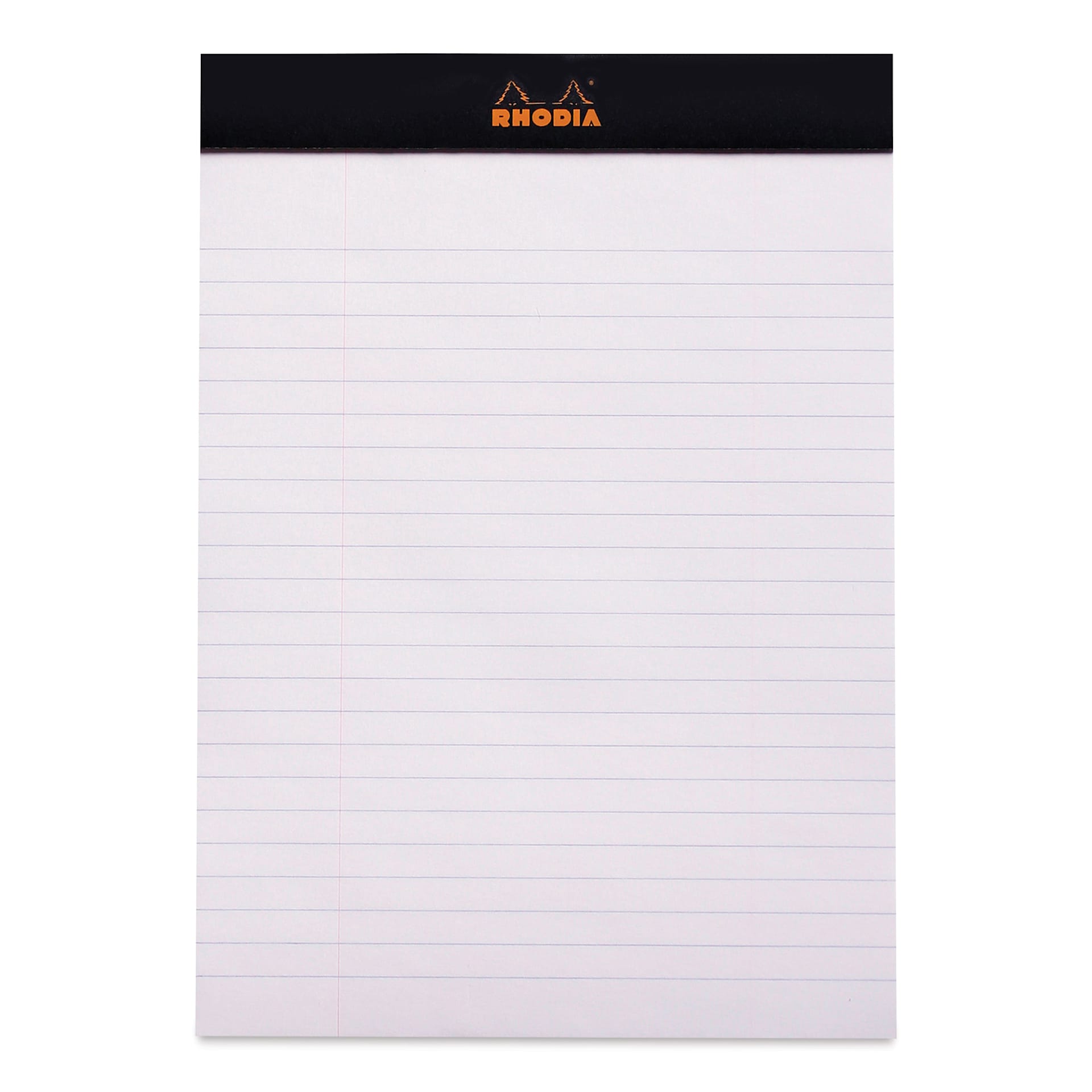 Rhodia Classic Staplebound Notebook - Black, 8-1/4" x 6", Ruled, open notebook