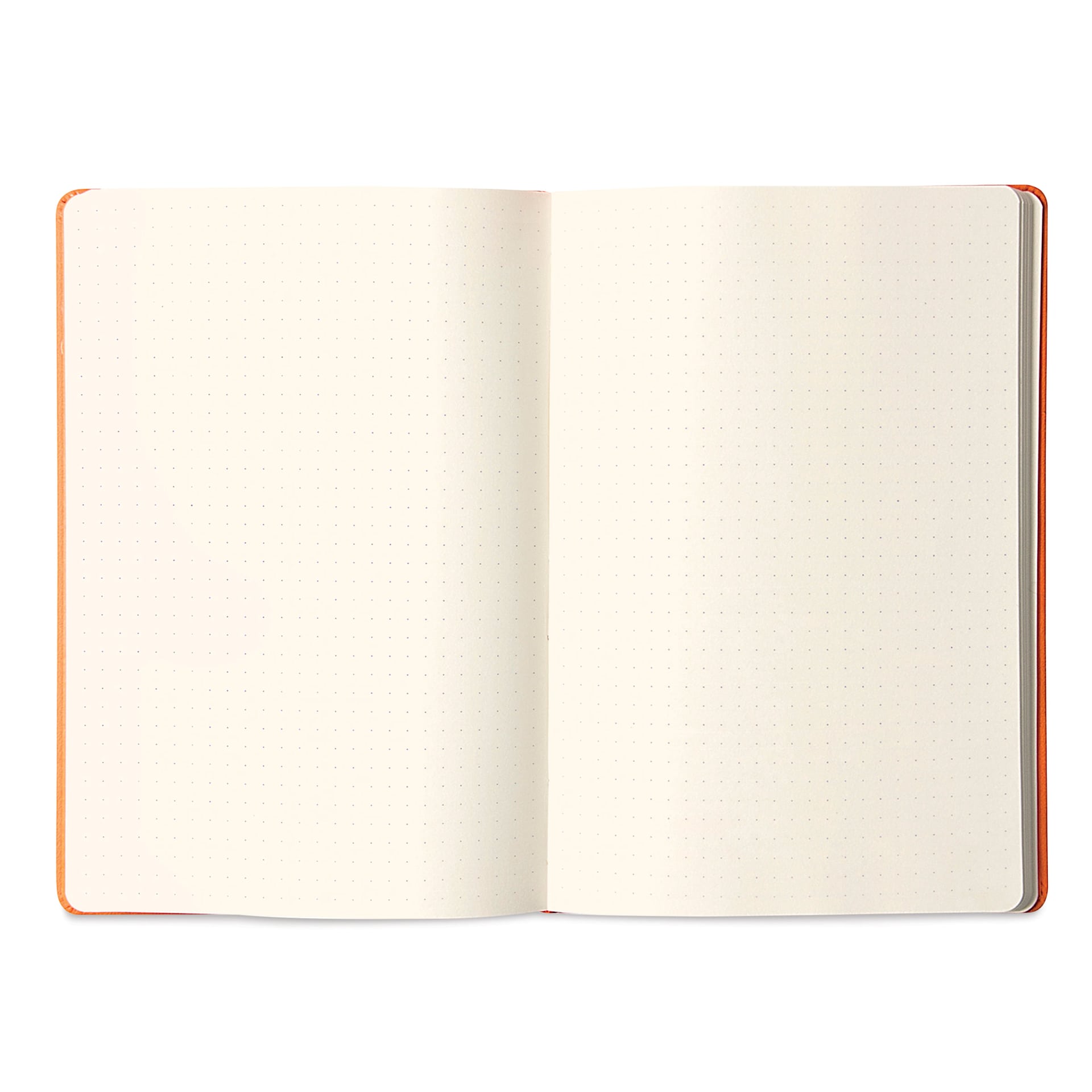 Rhodia Hardcover Webnotebook - Orange, 5-1/2" x 8-1/4", Dot Grid, open